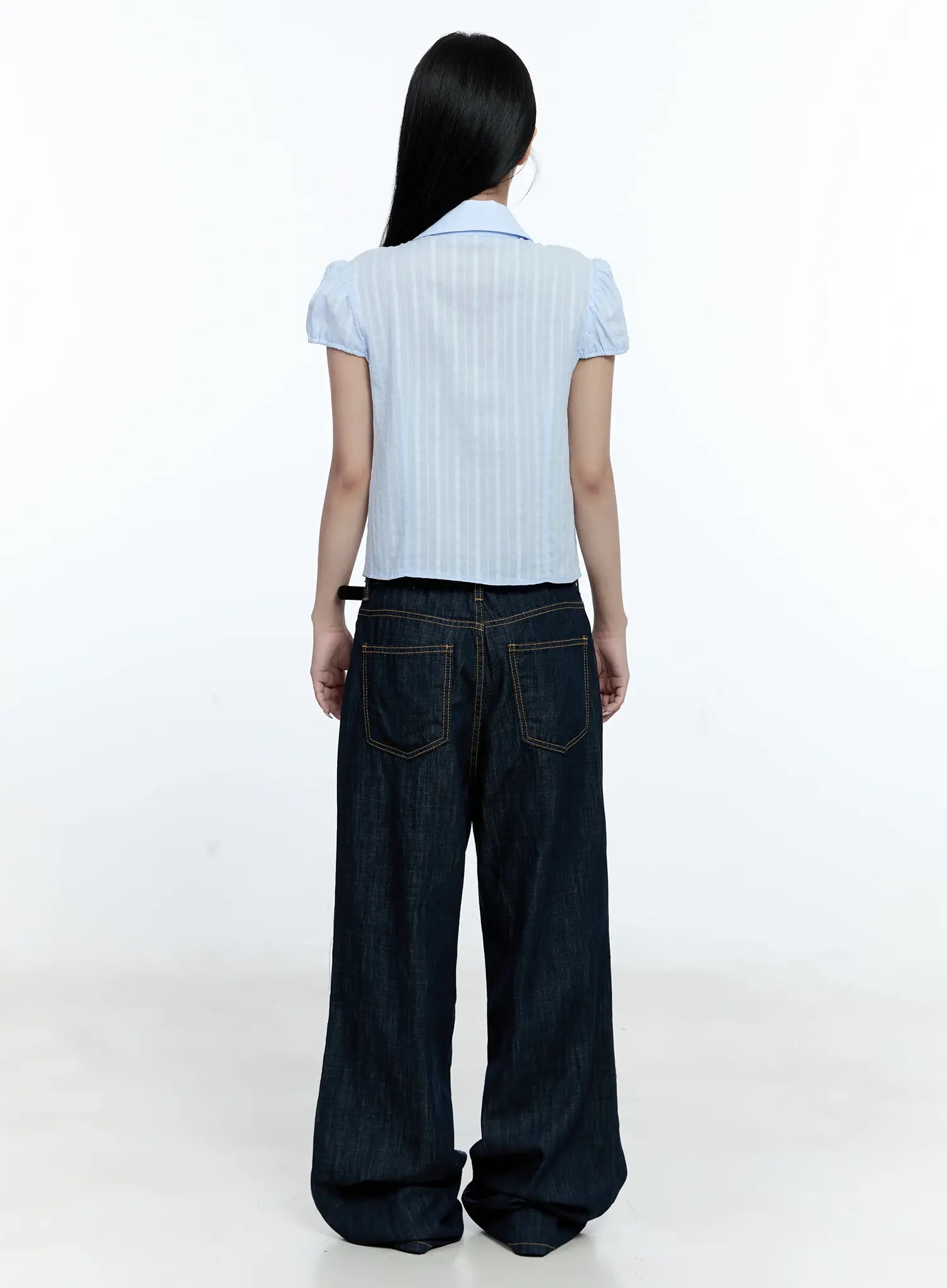 Nari No-Fade Wide-Leg Denim Jeans CG512