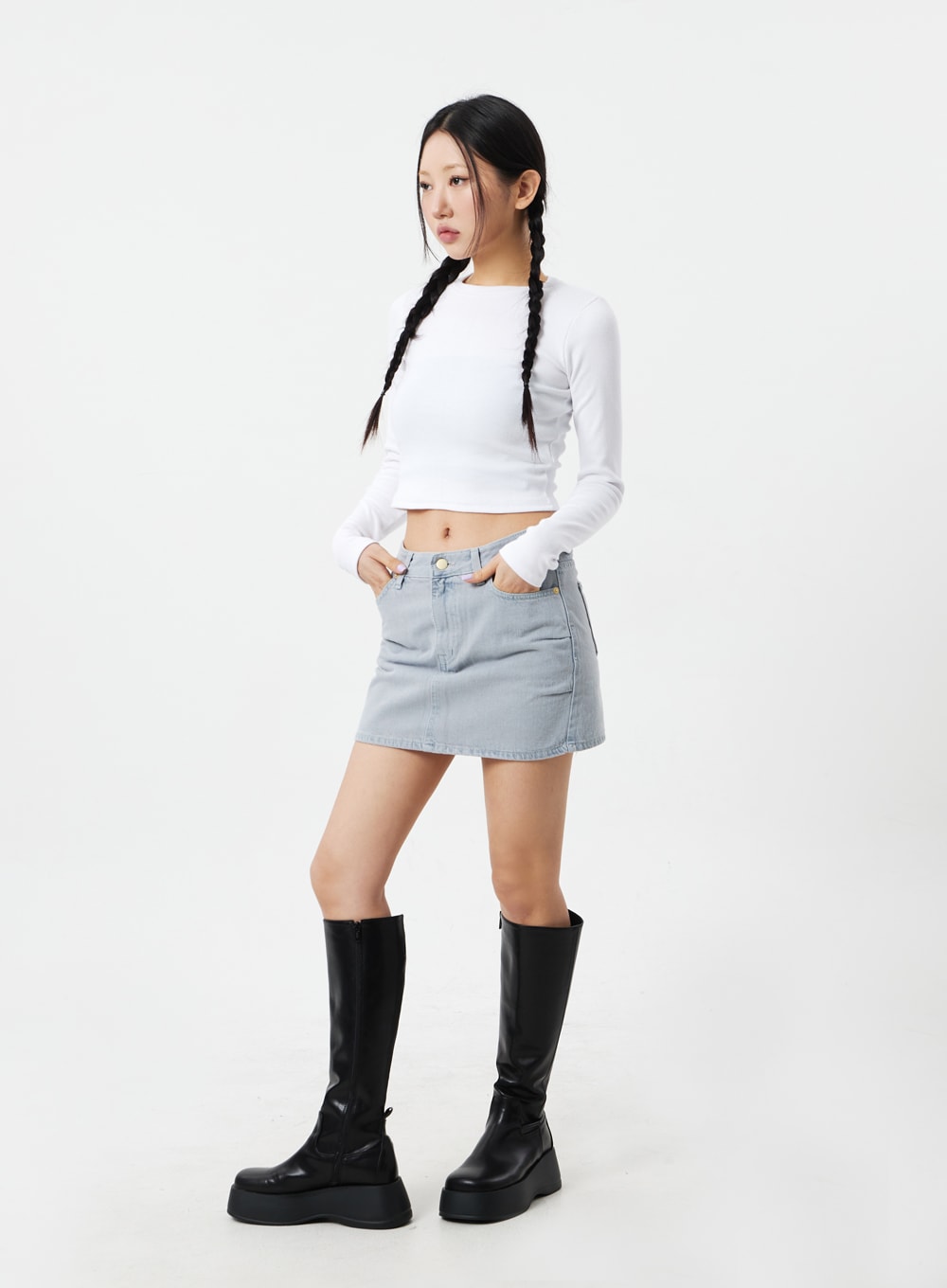 Long Sleeve Cropped Top CM324