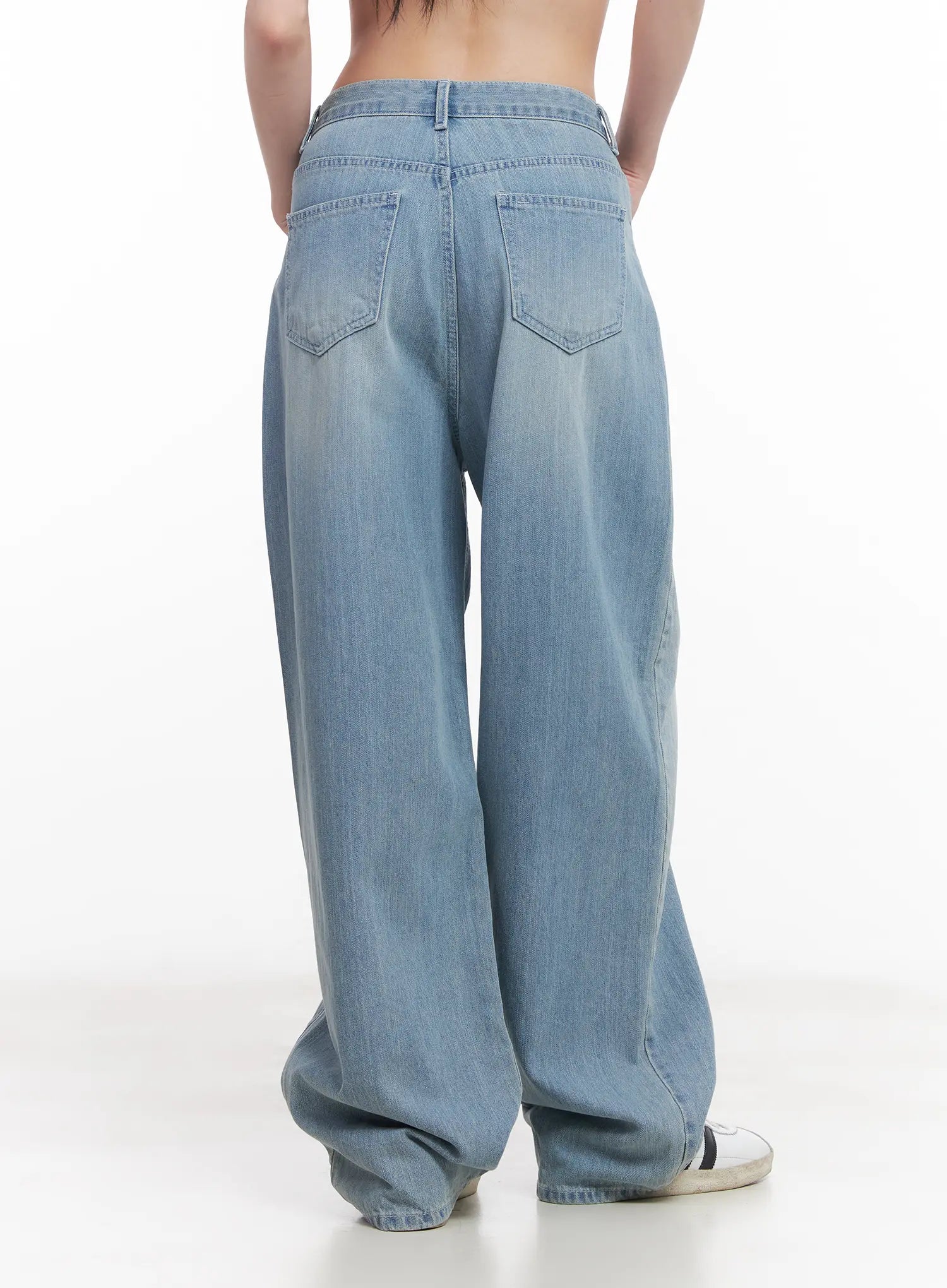 Rose Washed Baggy Summer Denim Jeans CU511
