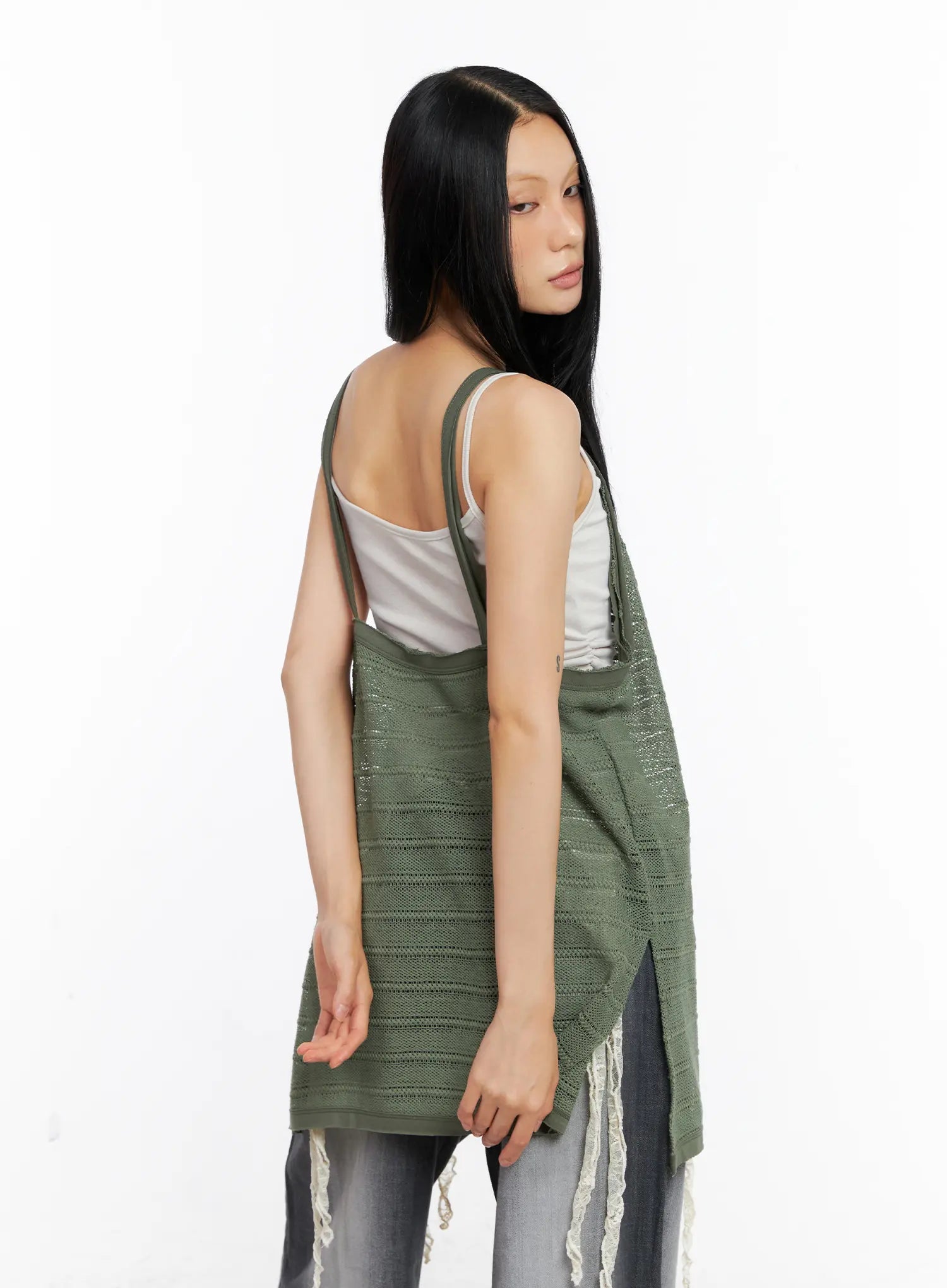 Striped Sheer Layered Tank CL529