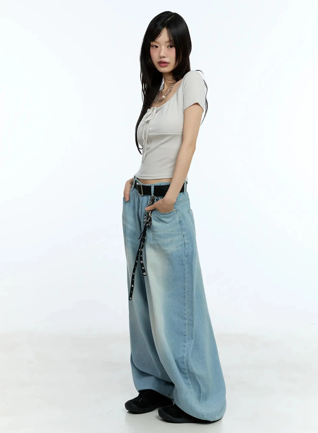 Yerim Washed Baggy Jeans IU524