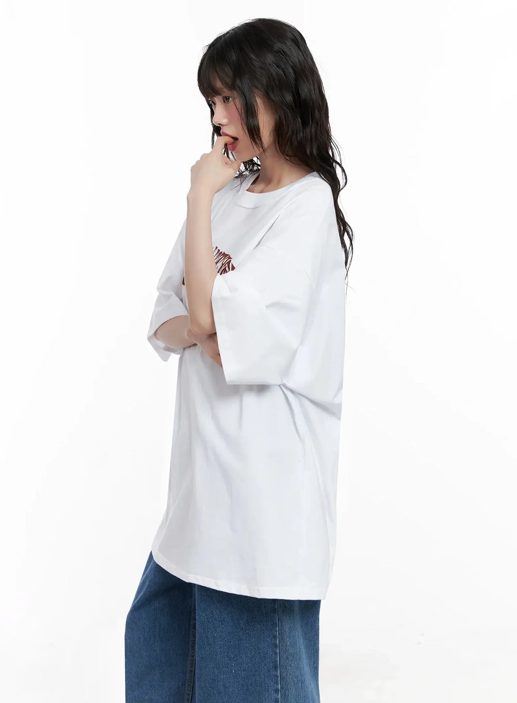 Oversized Statement Graphic T-Shirt IL528