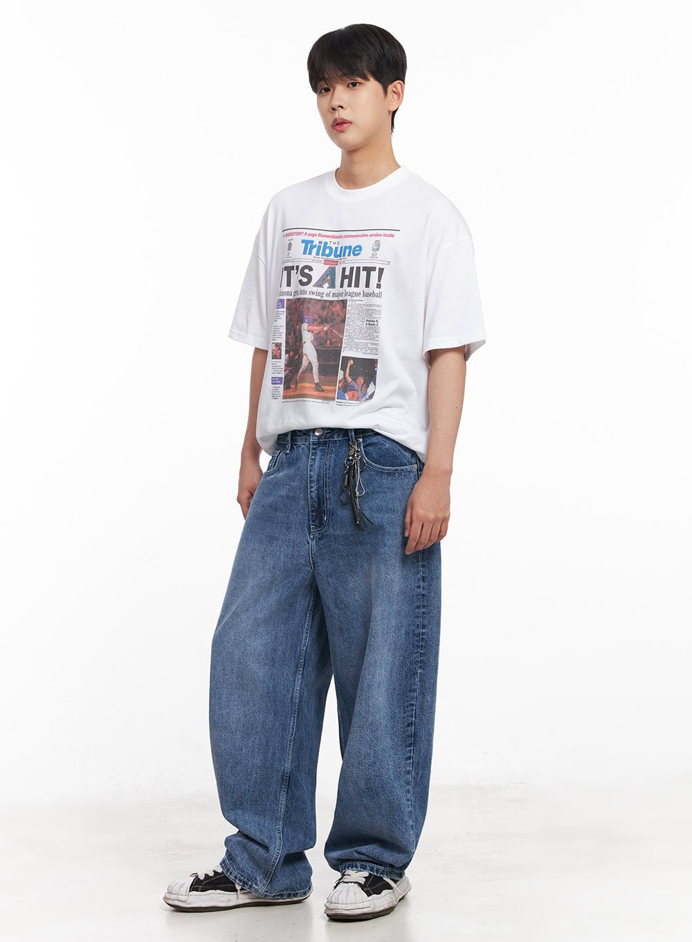 Men's Sport Graphic Oversized T-Shirt IY522