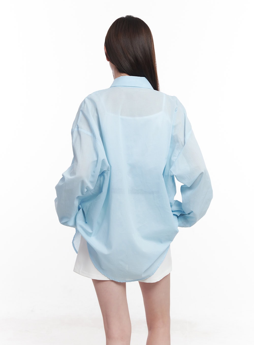 Sheer Cotton Collared Shirt CY515