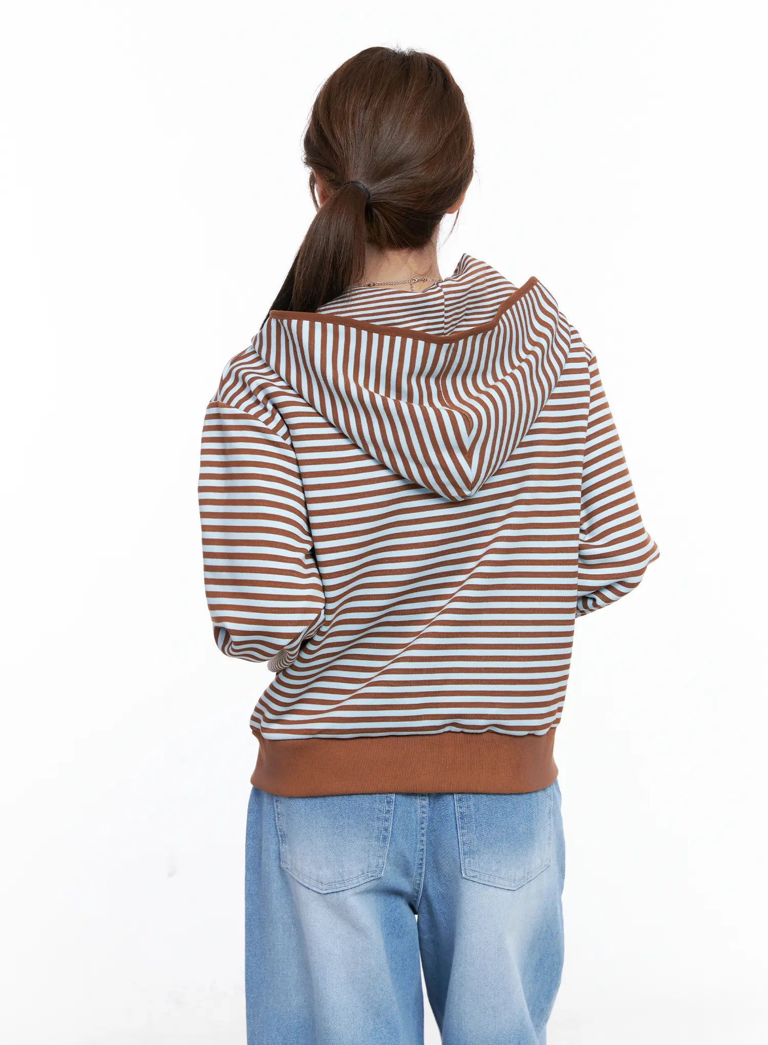 Striped Zip-Up Hoodie CG529