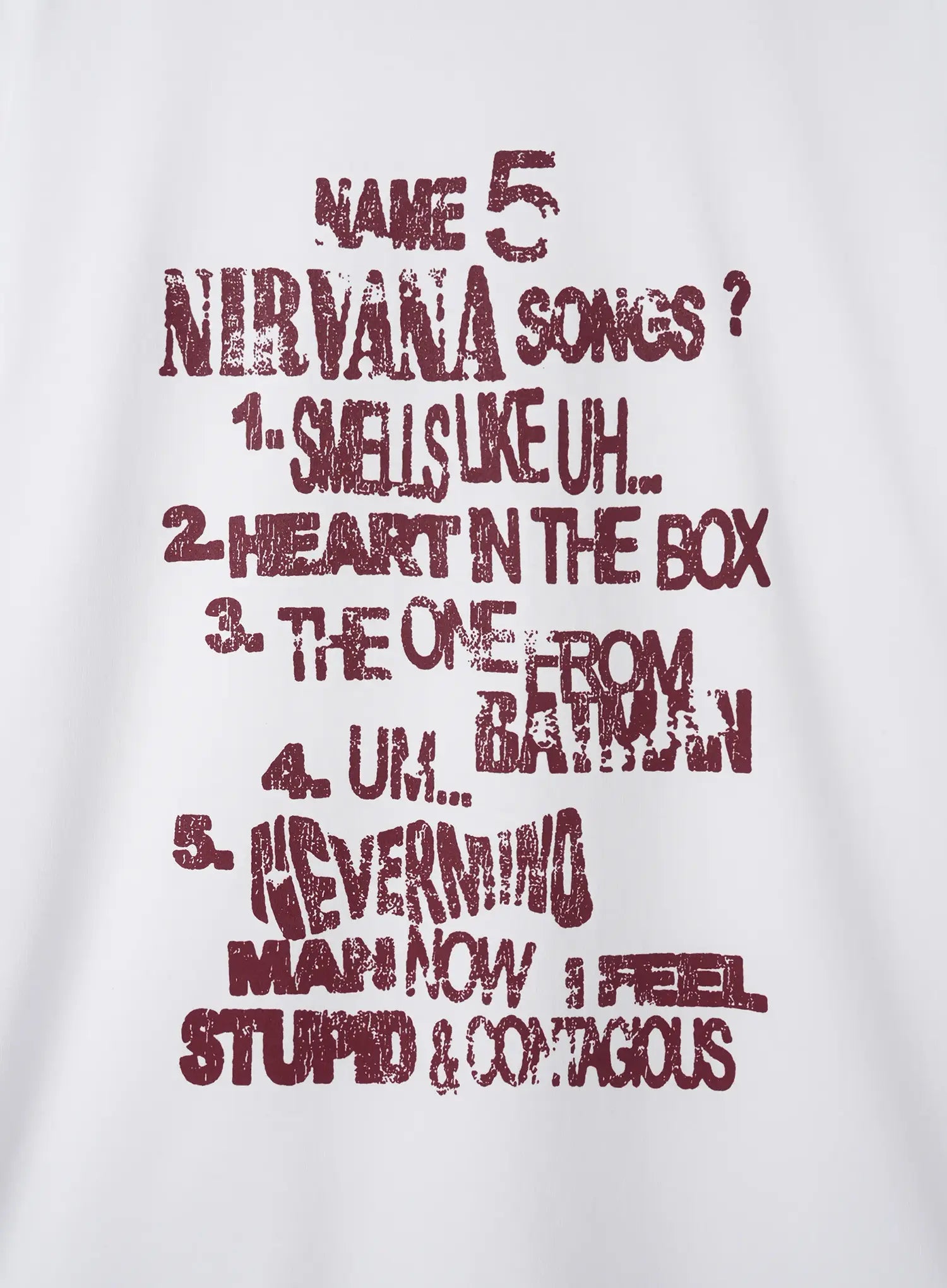 Retro Nirvana Print Graphic T-Shirt IL516