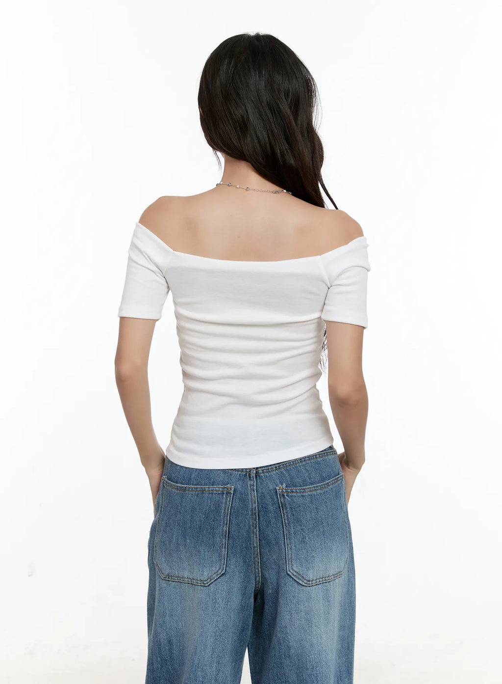 Basic Off-Shoulder Short-Sleeve Tee CG501