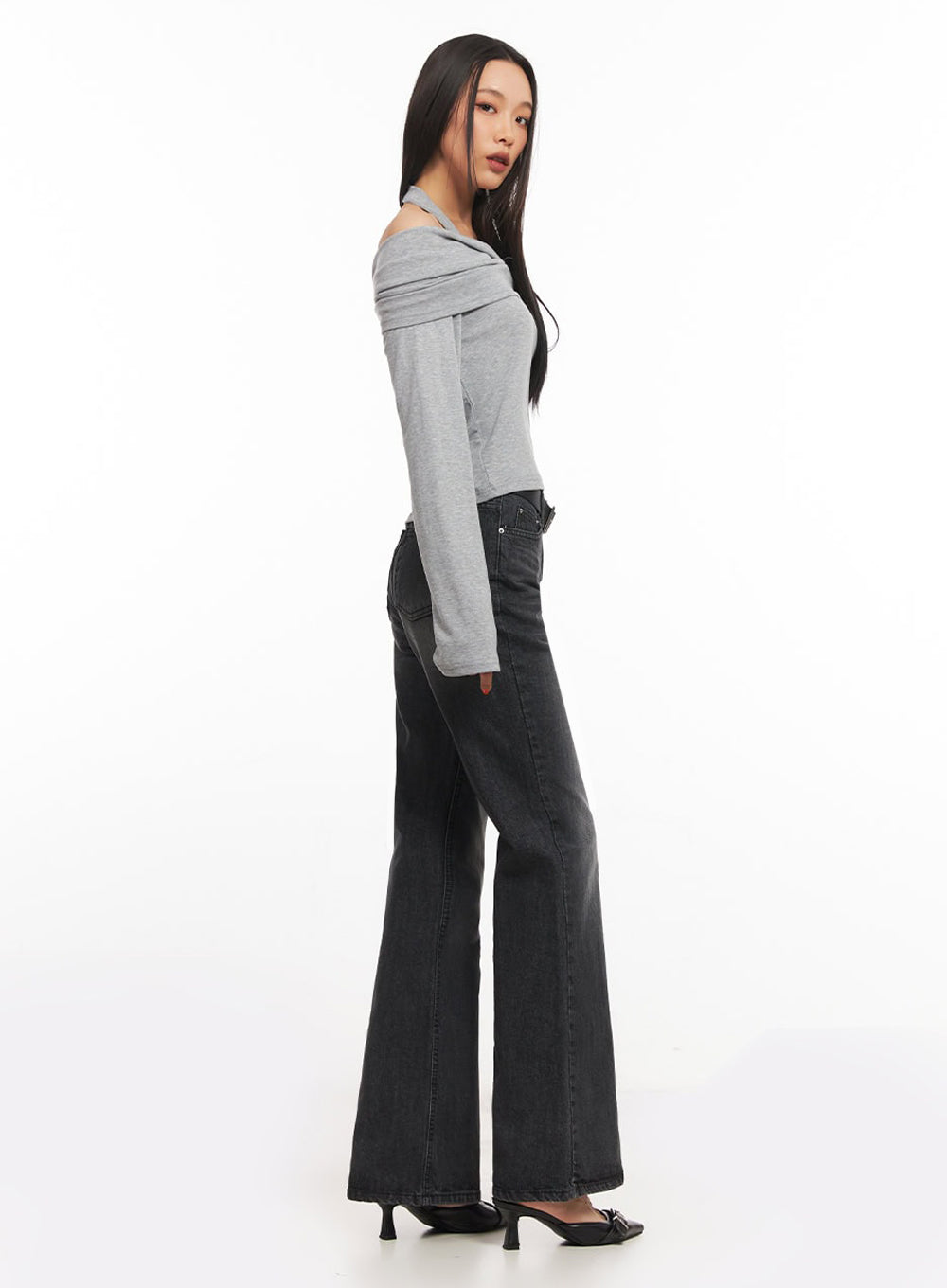 Joanna Washed Flared Jeans IA504