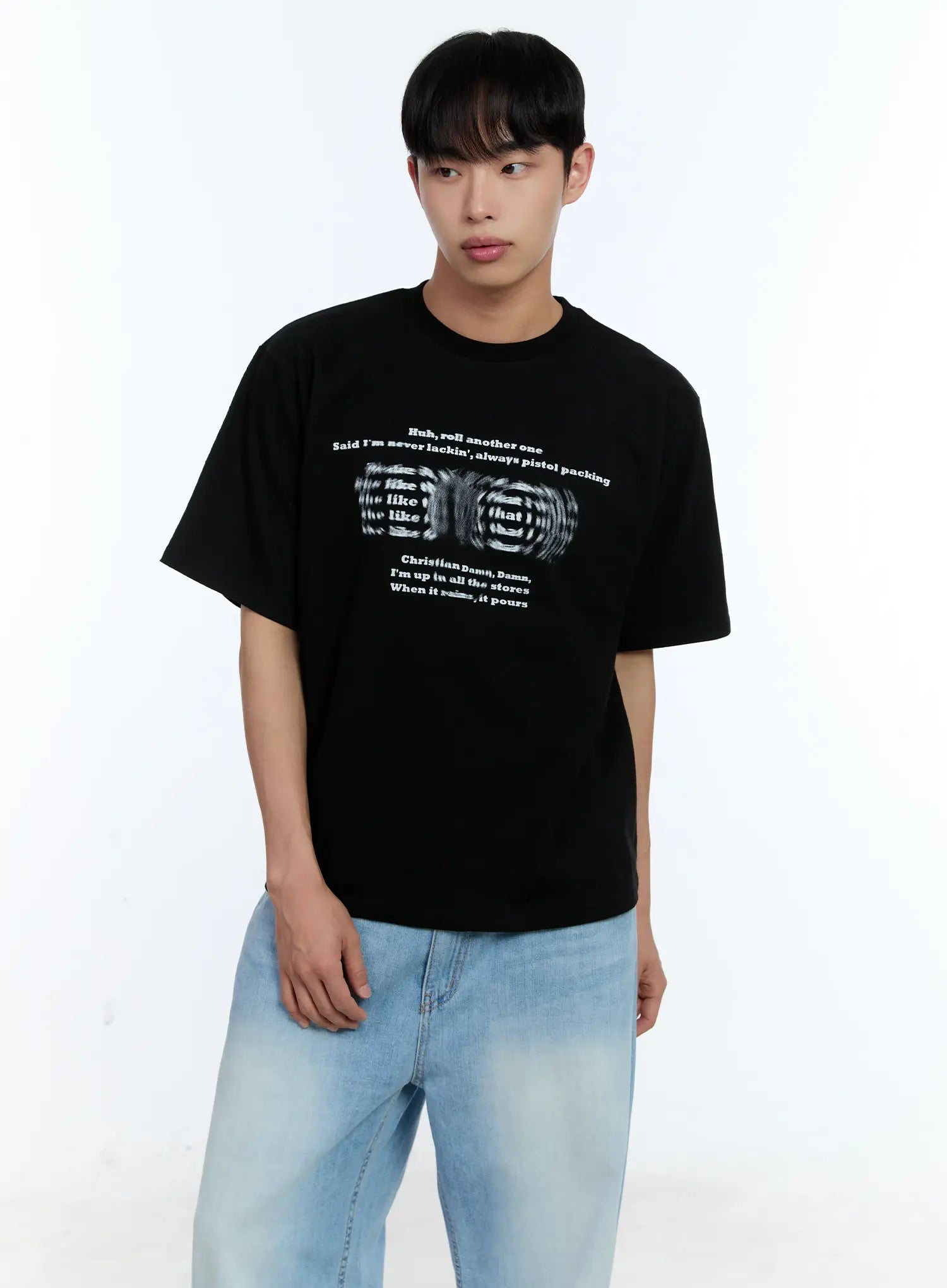 Men's Blurred Graphic Tee IL517