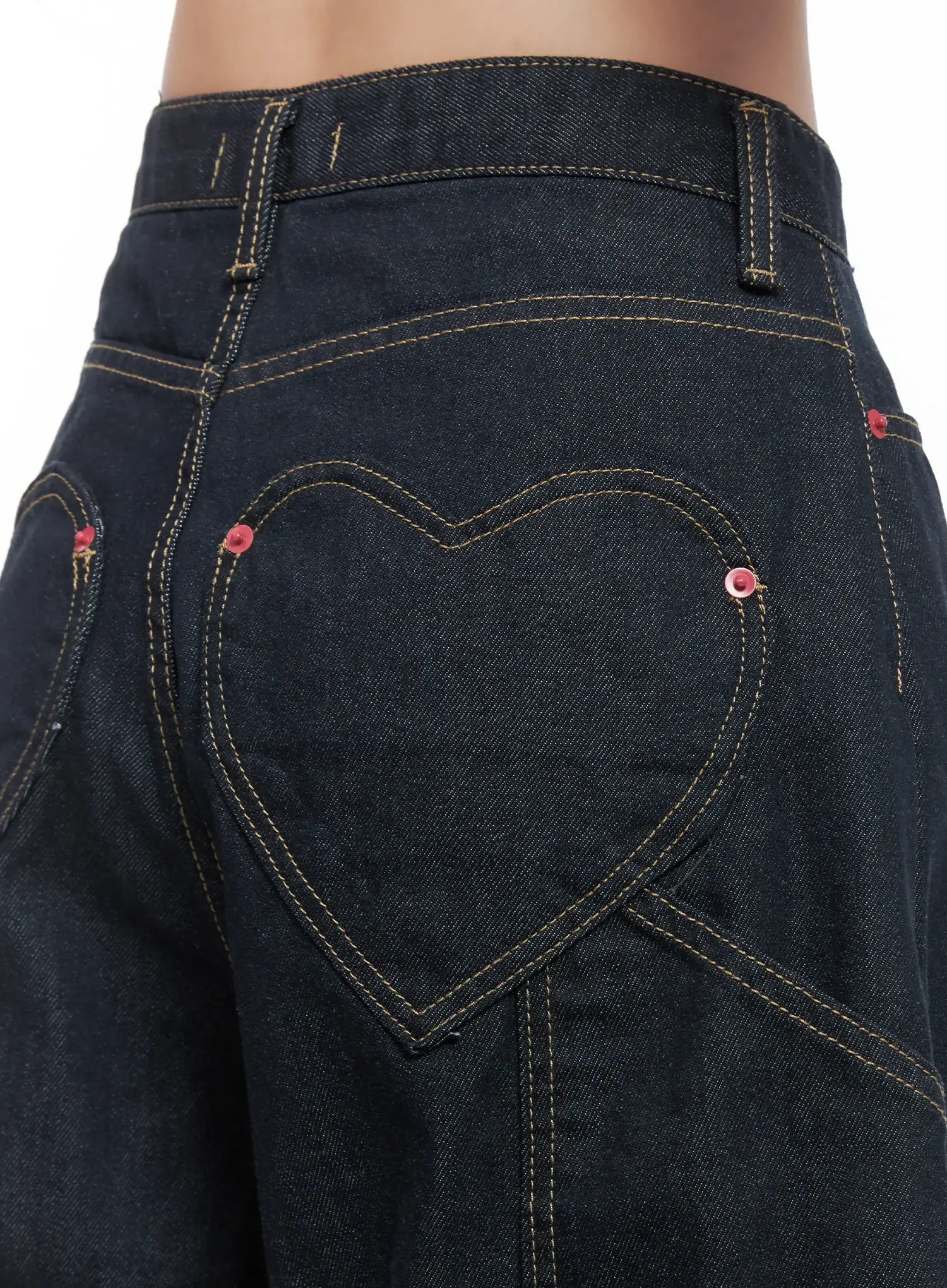 Heart Pocket Balloon Jeans CS503