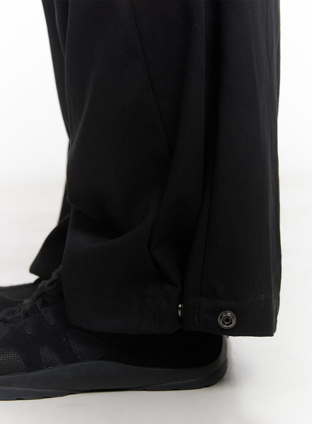 Cotton Buttoned Wide-Leg Pants CY527