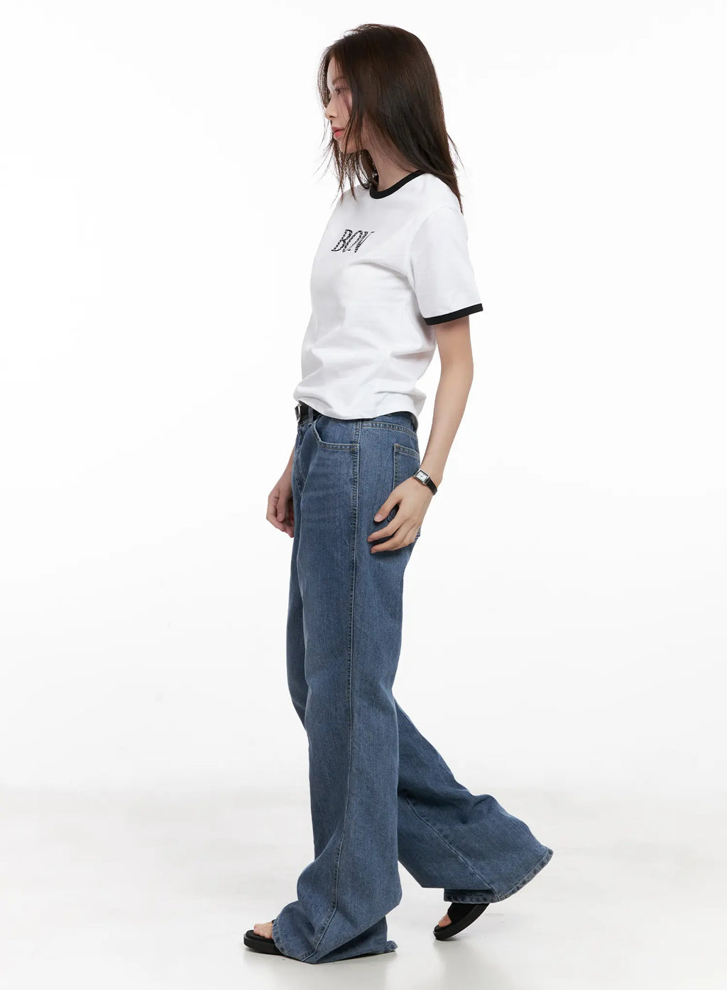 Casual Contrast Graphic Tee CL524