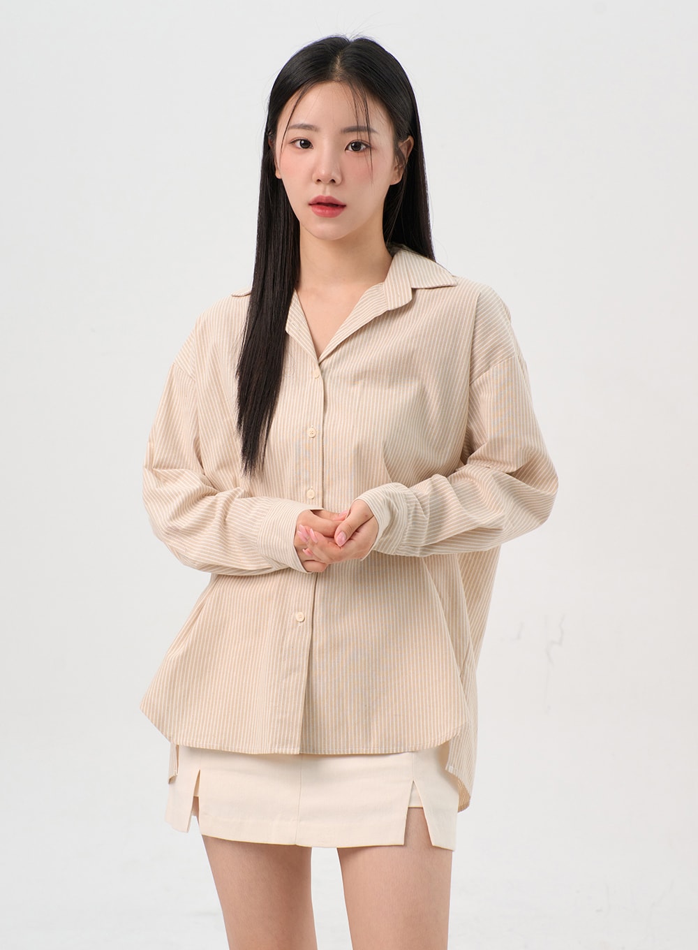 Striped Button Down Shirt OS302