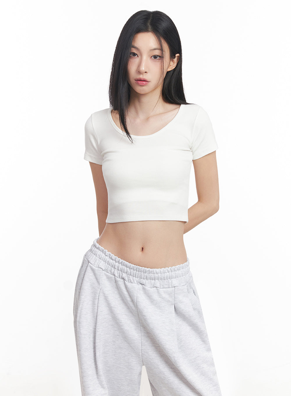 Basic Lounge Crop Tee IY516