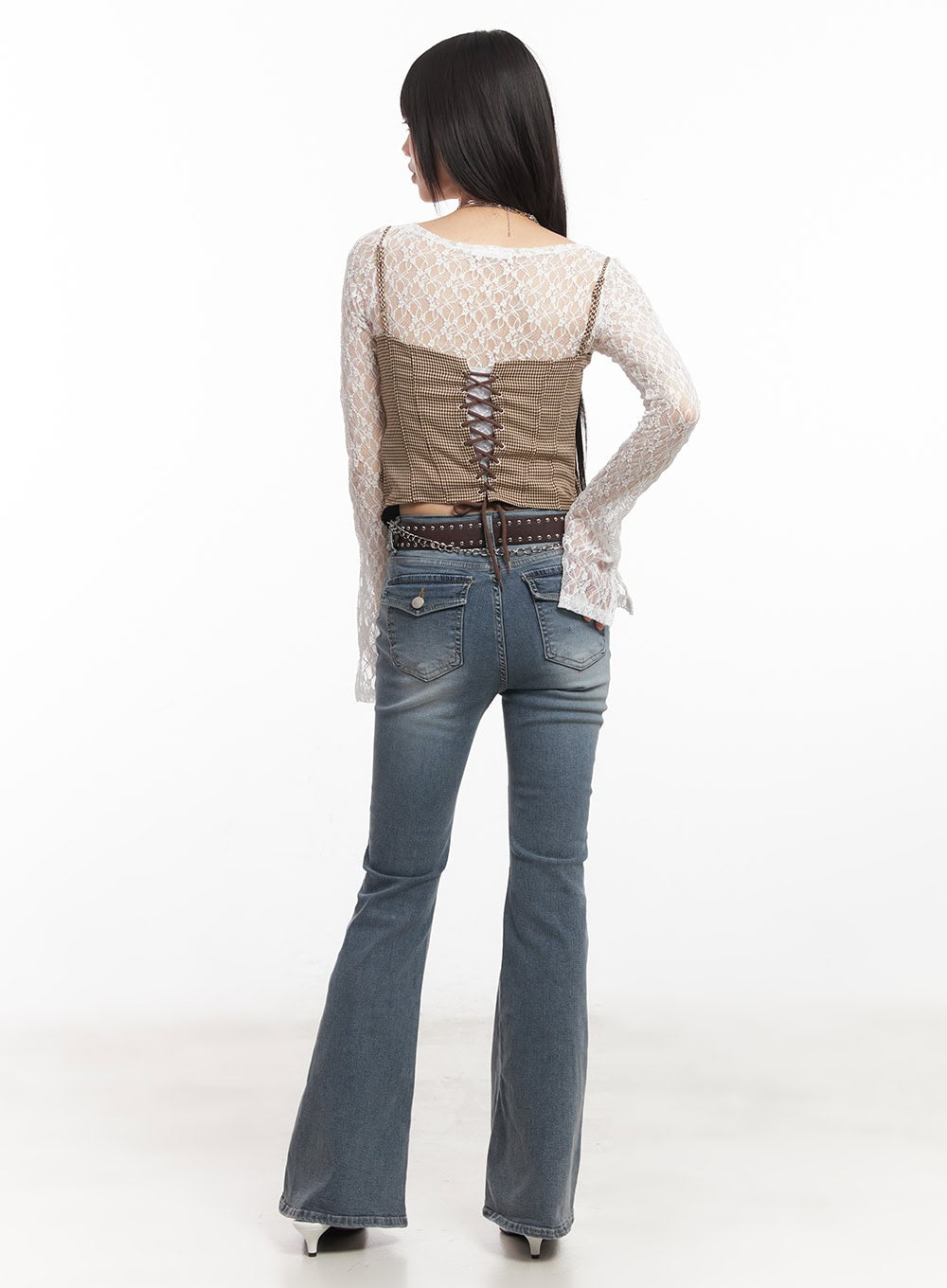 Checked Corset Wired Cami Top CA522