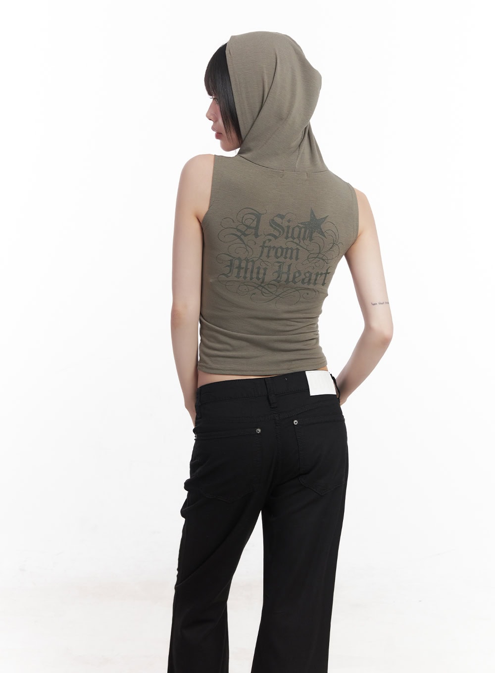 Quarter-Zip Sleeveless Hoodie CU505