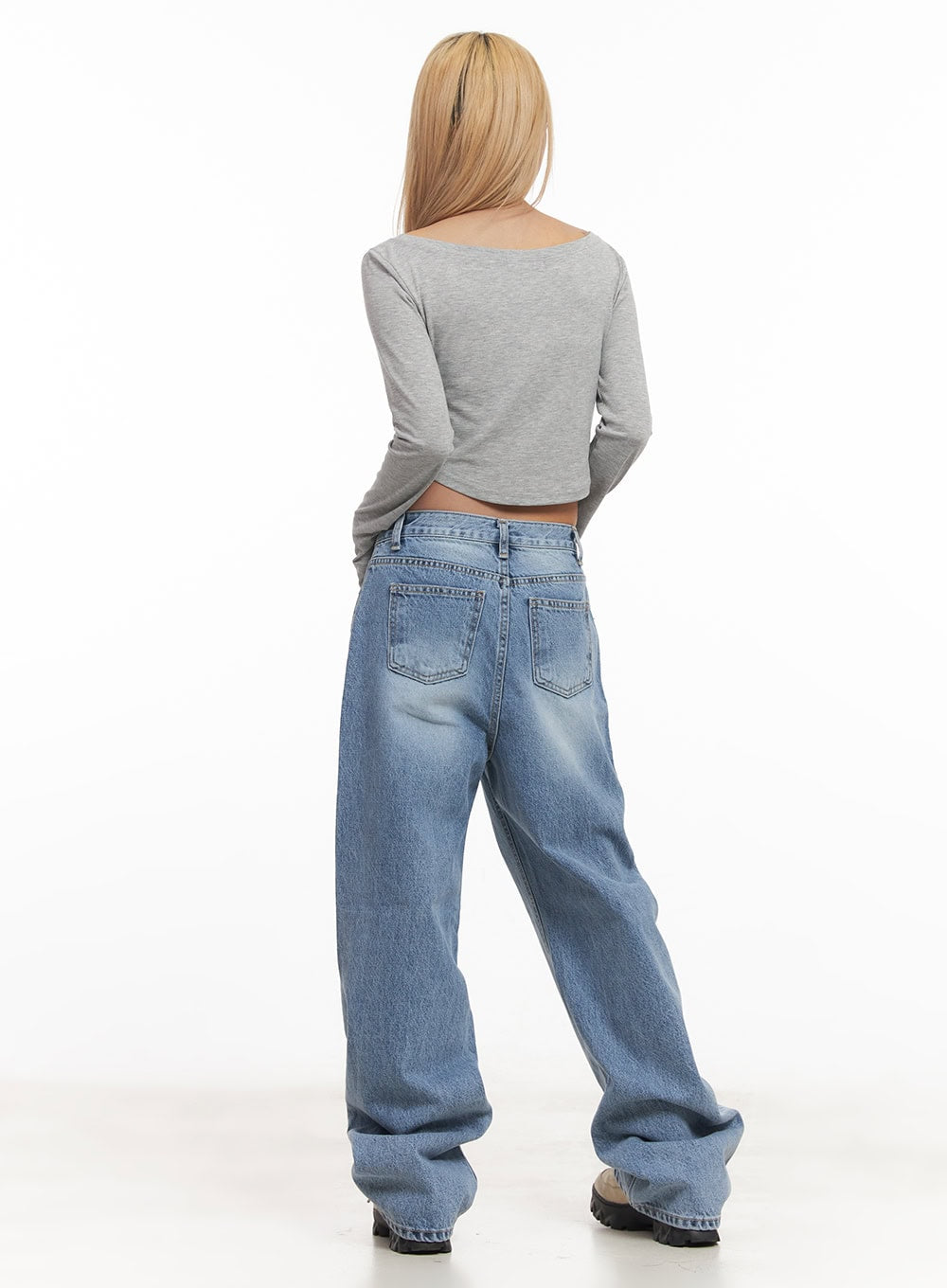 Casual Long-Sleeve Crop Top CM506