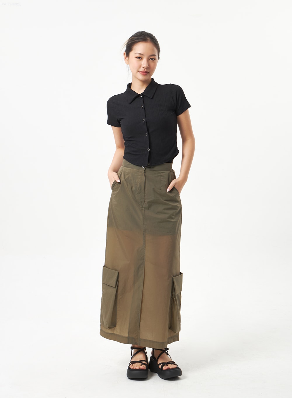 Snap Button Tee CA319