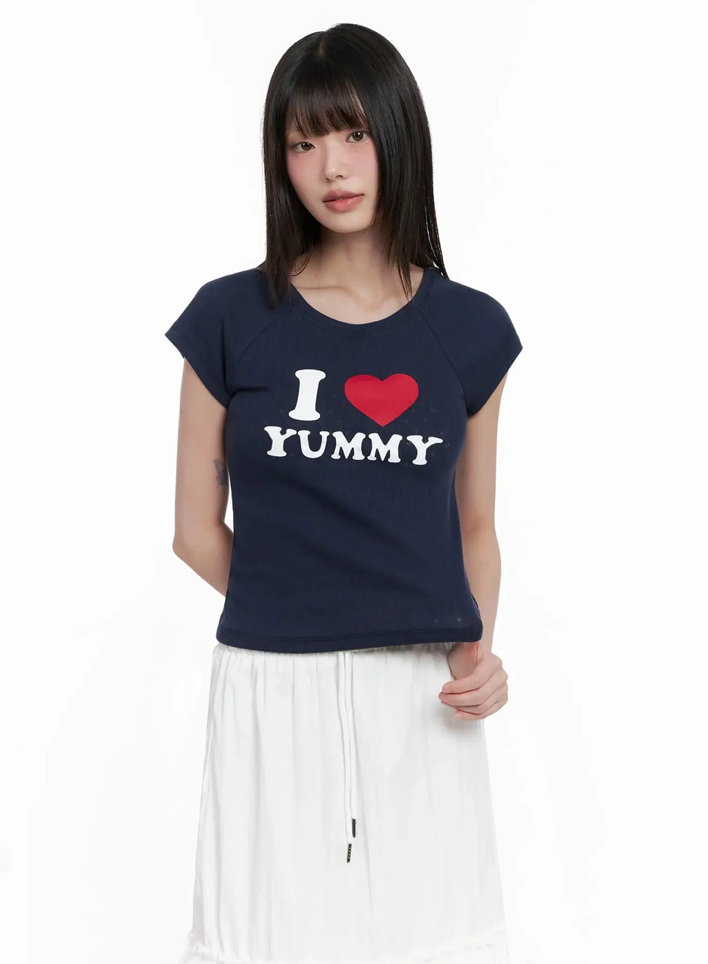 I Love Yummy Cropped Graphic Tee IL528