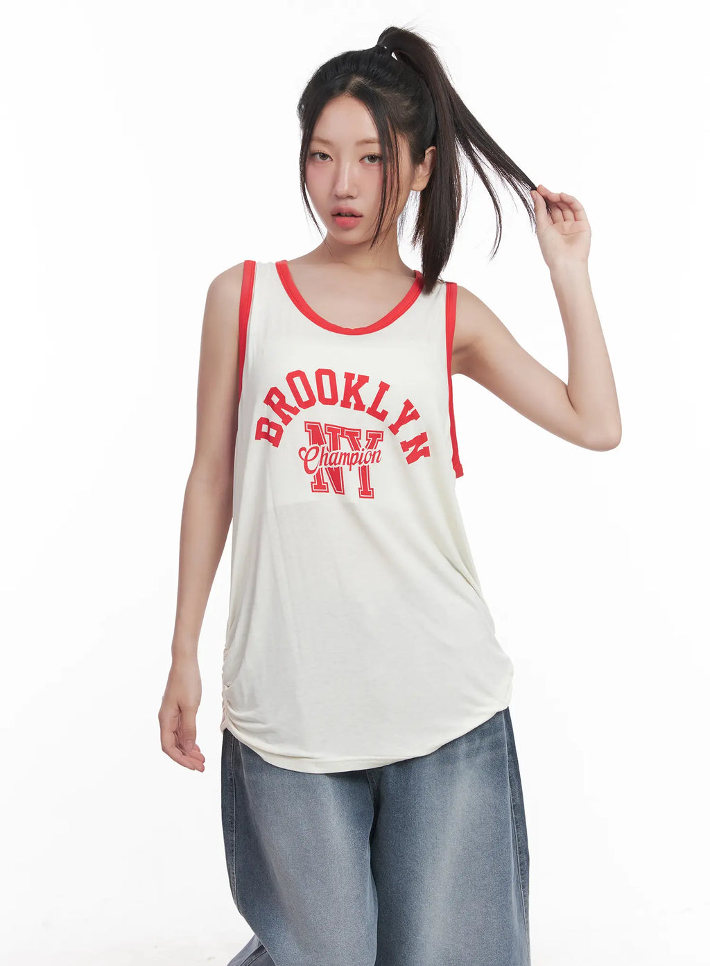 Graphic Two-Tone Tank Top CU516