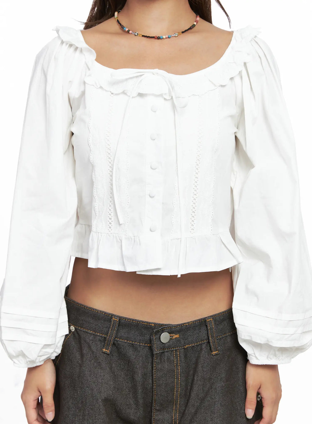 Ruffled Long Sleeve Blouse CO513