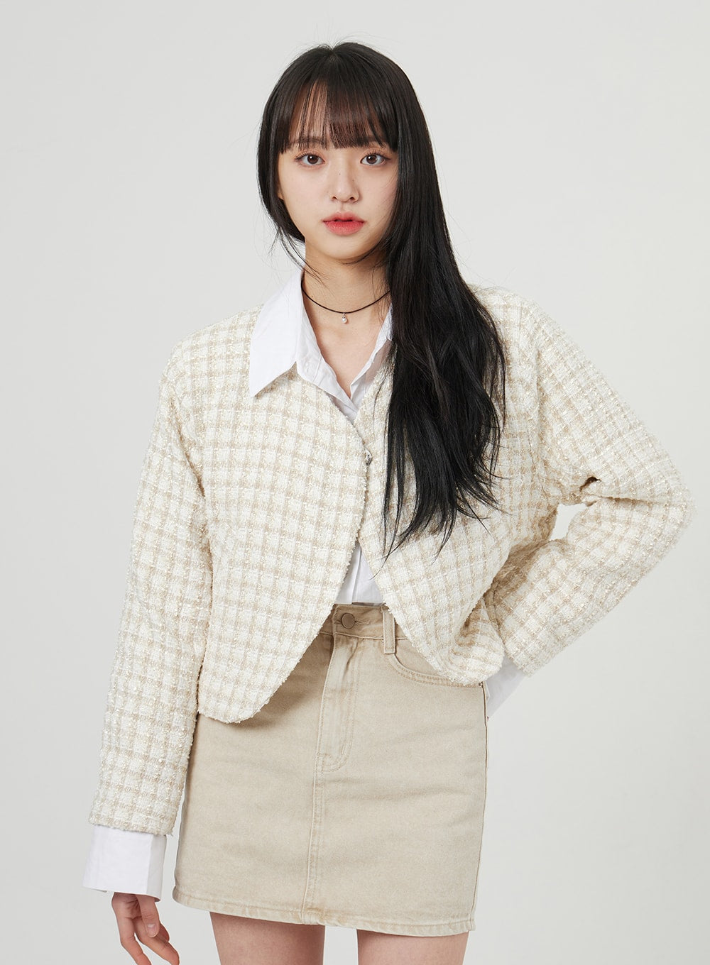 High Waist Cotton Skort OF328