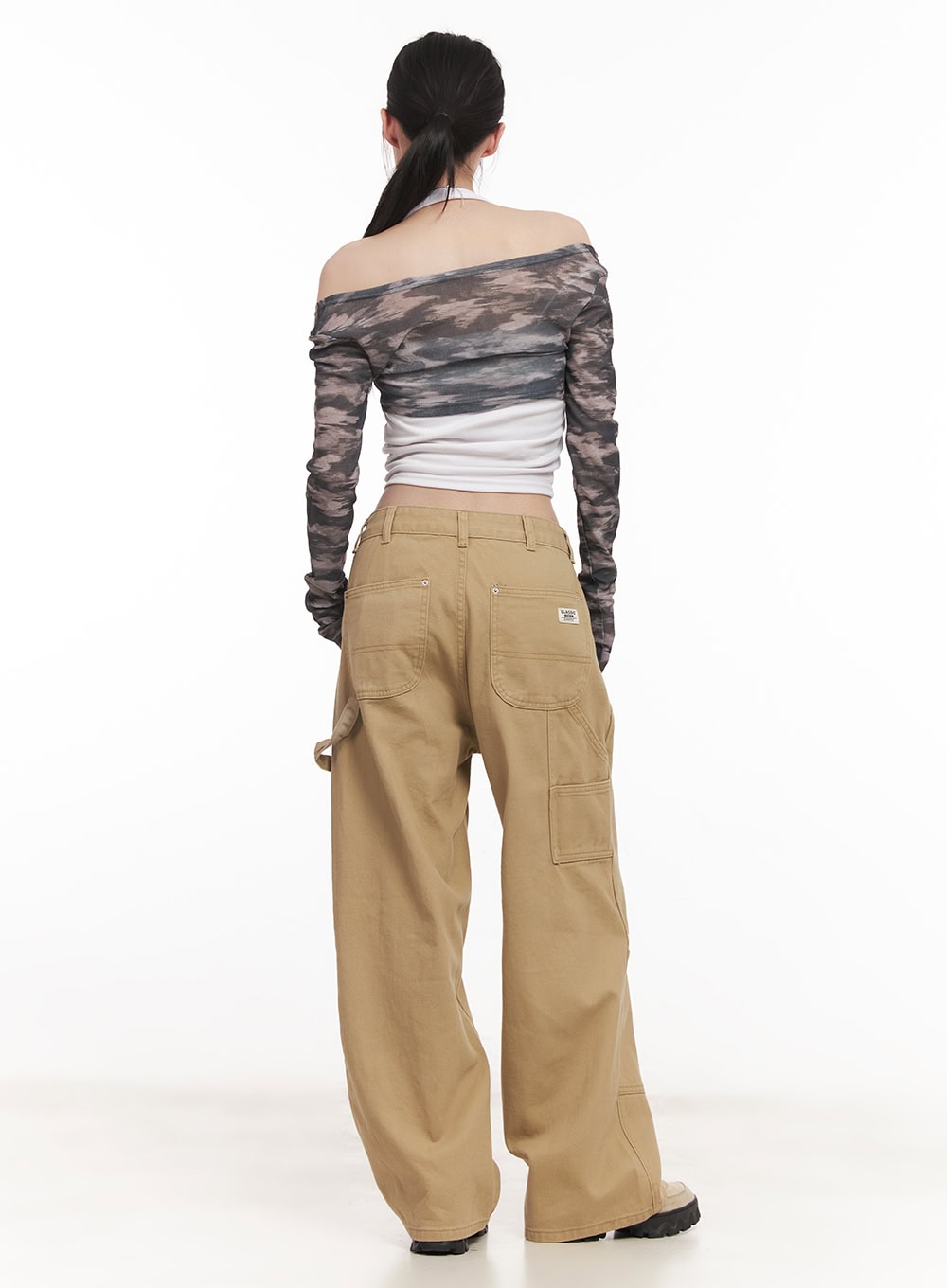 Camo Print Super Crop Cardigan CM517