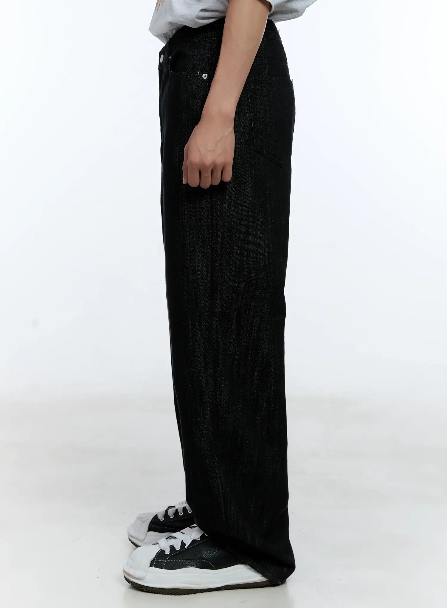 Men's No-Fade Wide-Leg Denim Jeans IL515