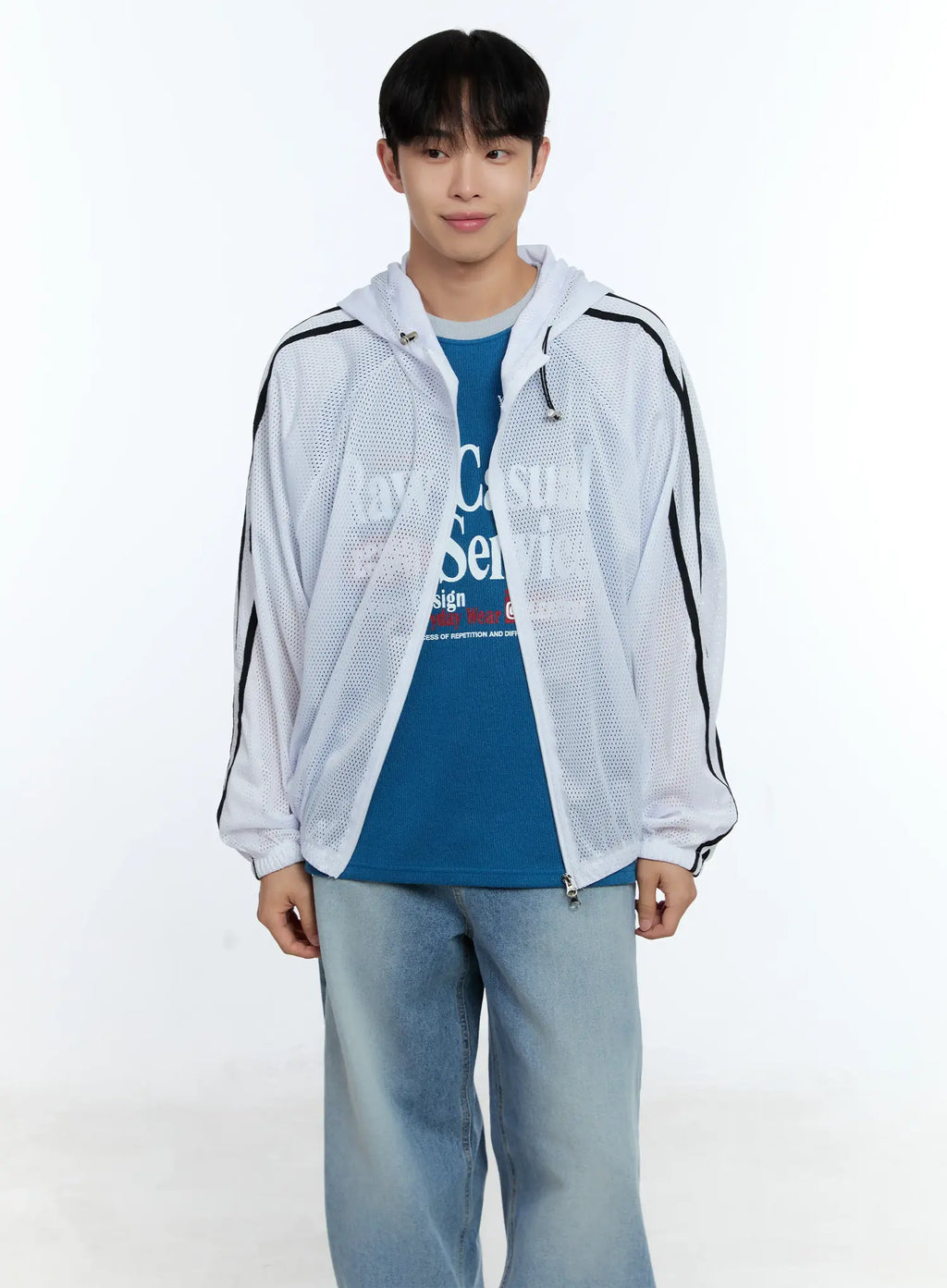 Men's Mesh Zip-Up Hoodie IG519