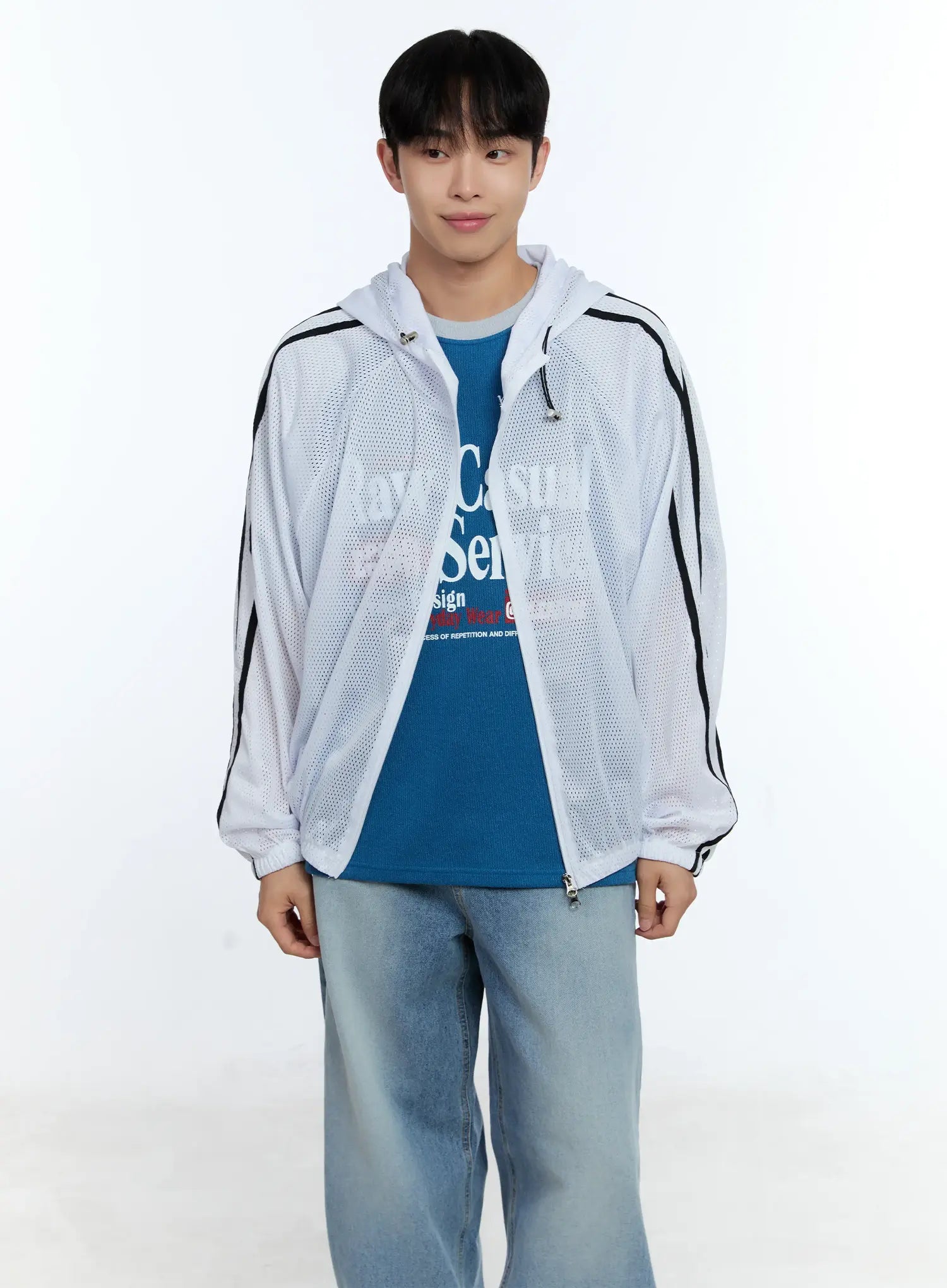 Men's Mesh Zip-Up Hoodie IG519