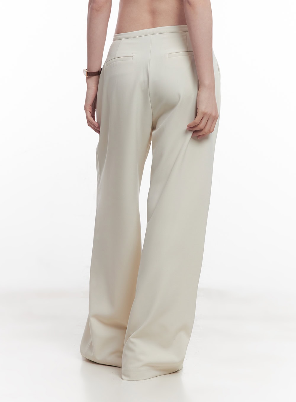 Elegant Pintuck Wide-Fit Trousers CY519