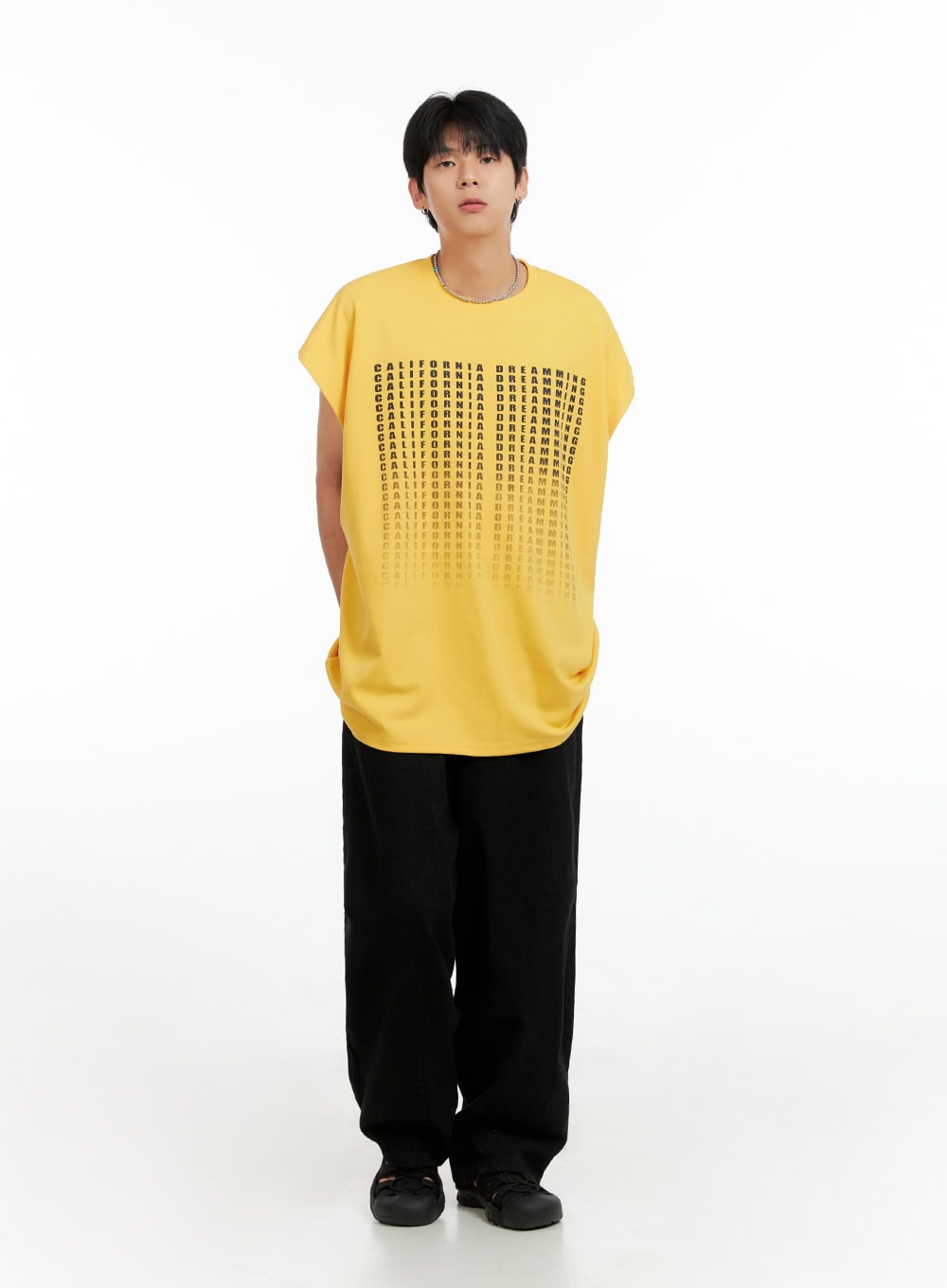 Men's Cotton Sleeveless Oversize T-Shirt IG402