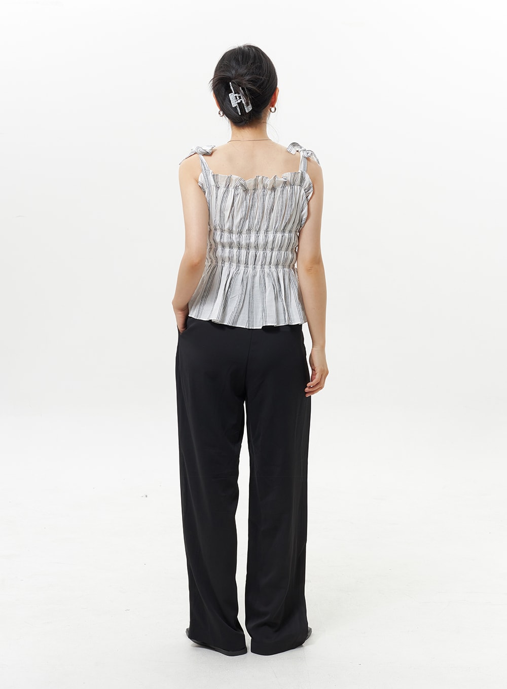 Stripe Frill Top OY326