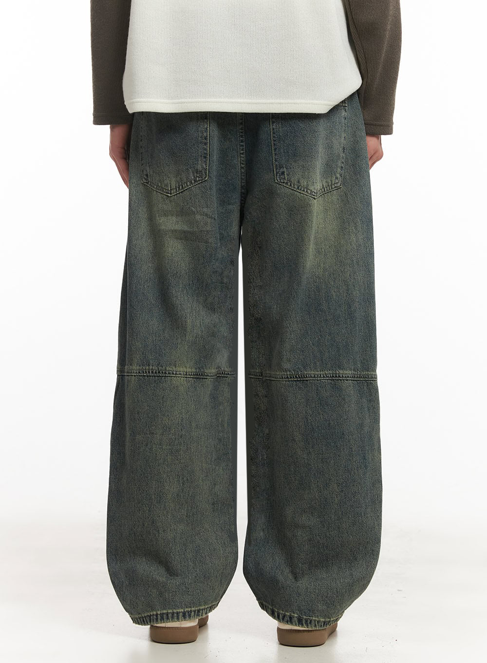Men's Stitched Wide-Leg Jeans IA511