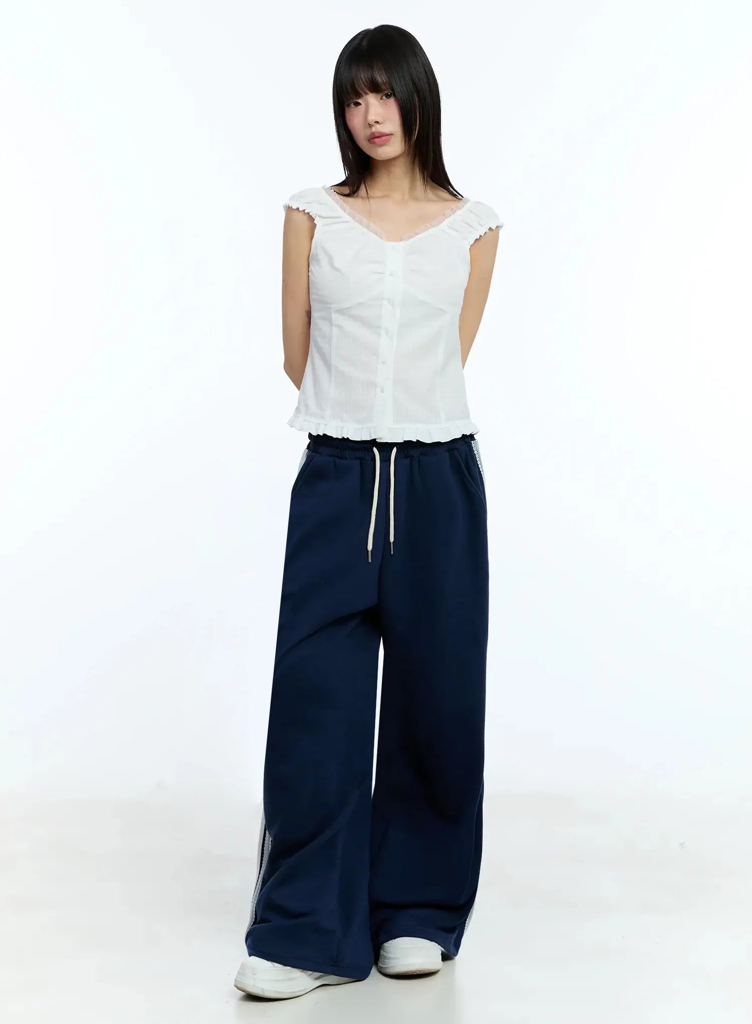 Striped Adjustable Sweatpants IU525