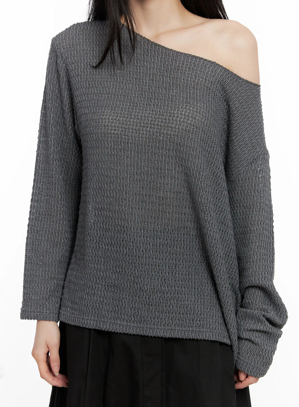 Oversized Off-Shoulder Knit Sweater CG526