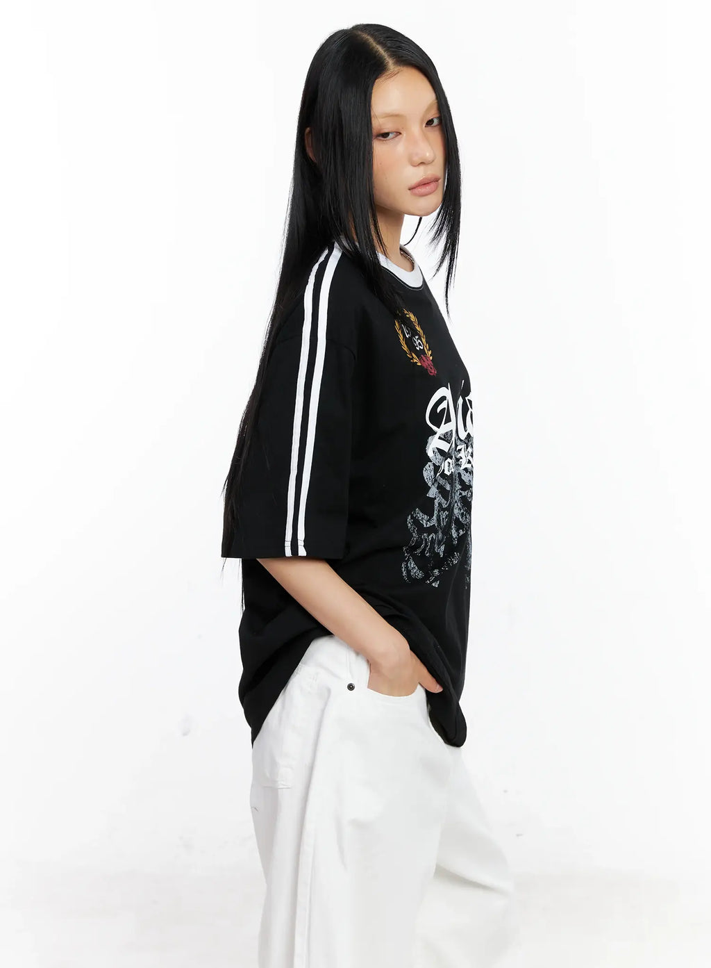 Oversized Graphic Logo Tee CL529