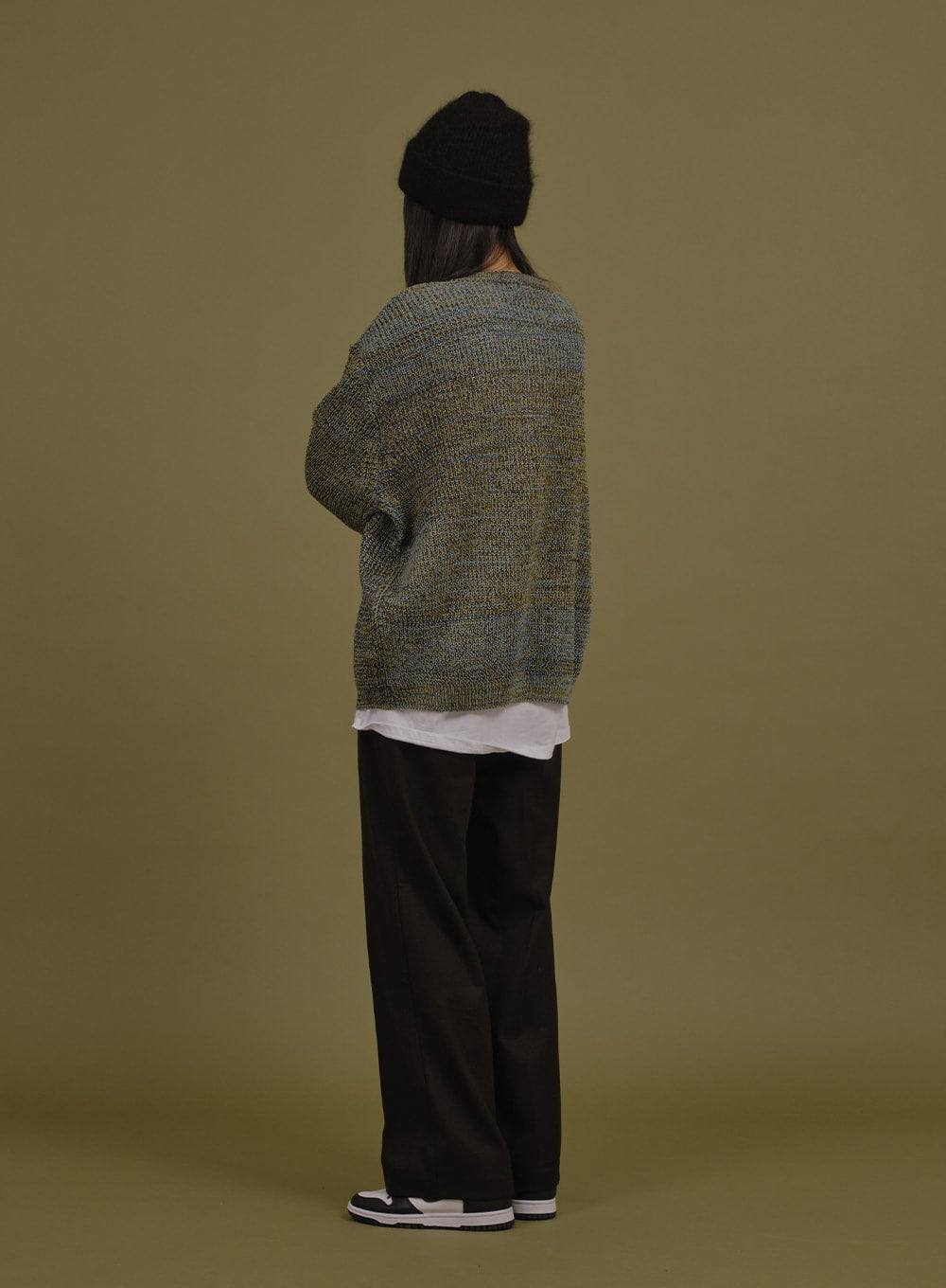 Loose Fit Knit with Two Way Zip