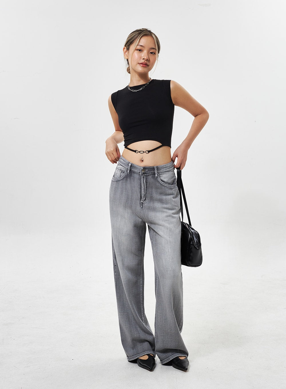 Mid-Rise Wide Leg Jeans CY330
