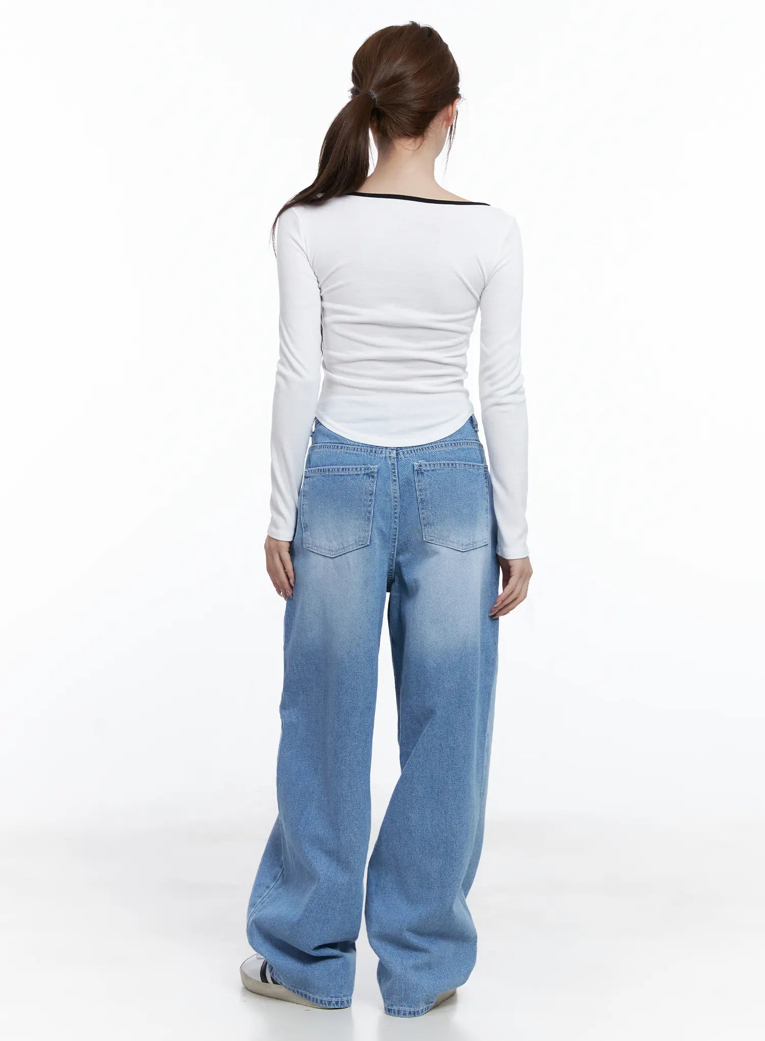 V-Neck Number 89 Long Sleeve Tee CG529