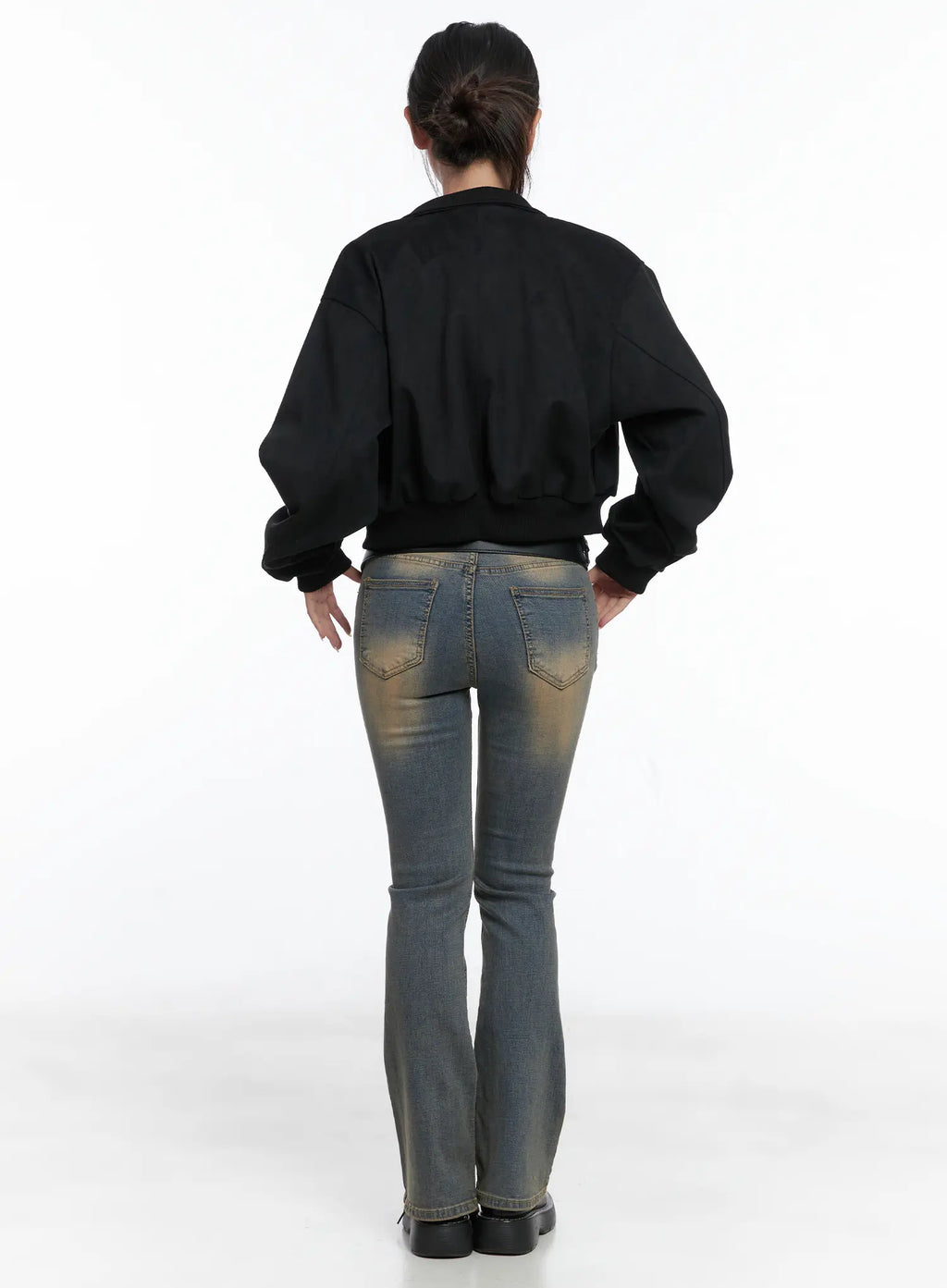 August Vintage Wash Flare Jeans CS502