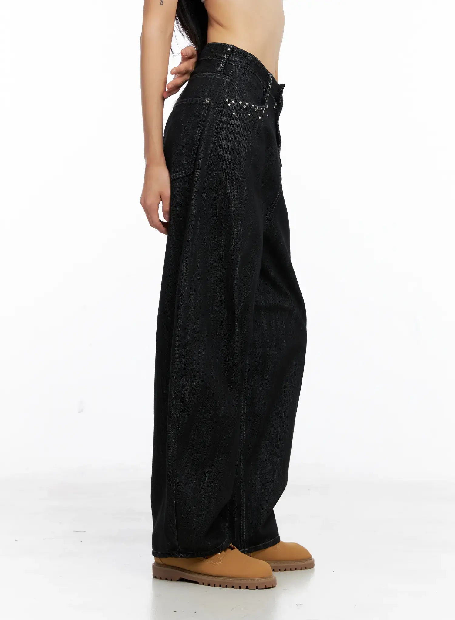 Miles Rhinestone Barrel Jeans CS509