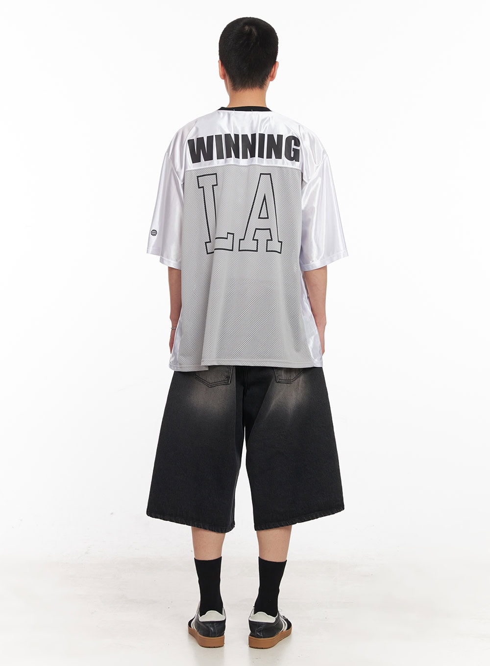 Men's Mesh V-Neck Graphic Tee IY505