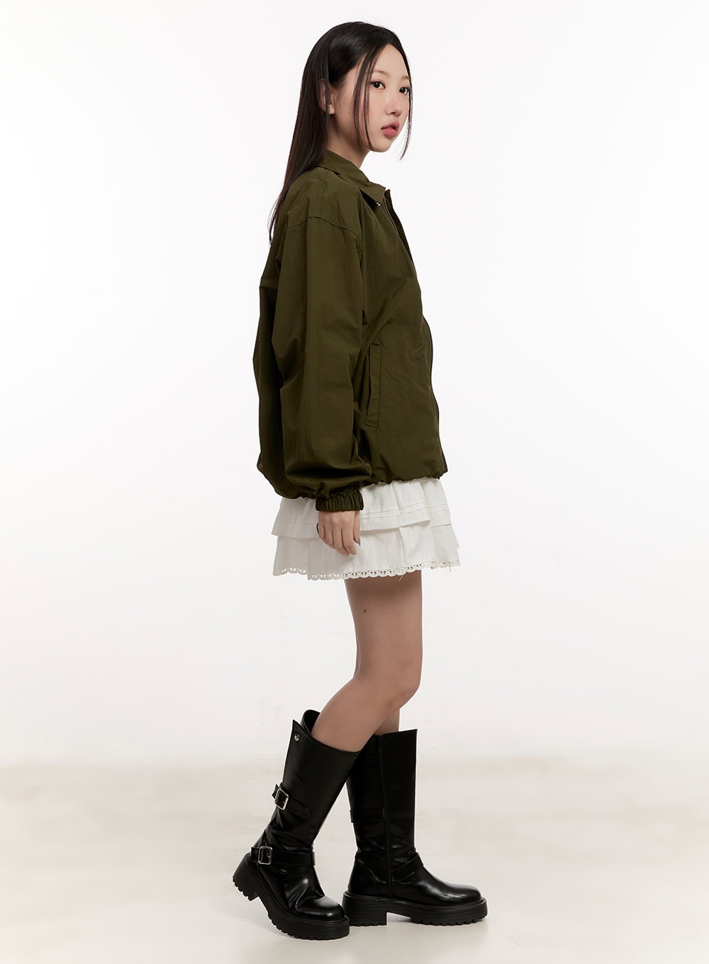 Collared Loose-Fit Windbreaker Jacket CM510