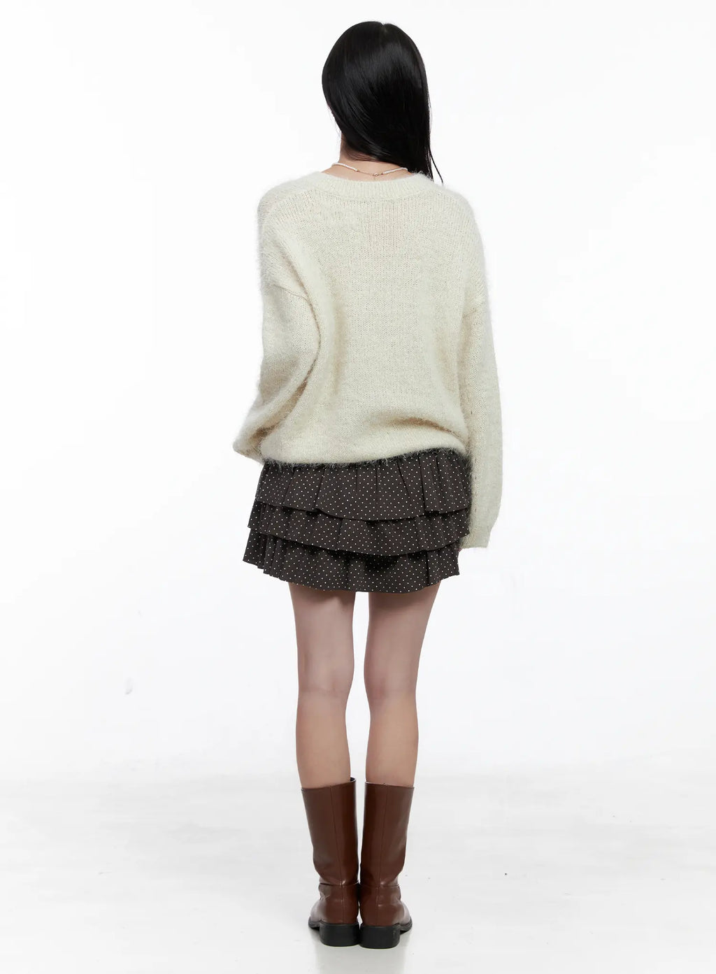 Polka Dot Ruffle Mini Skirt CS519