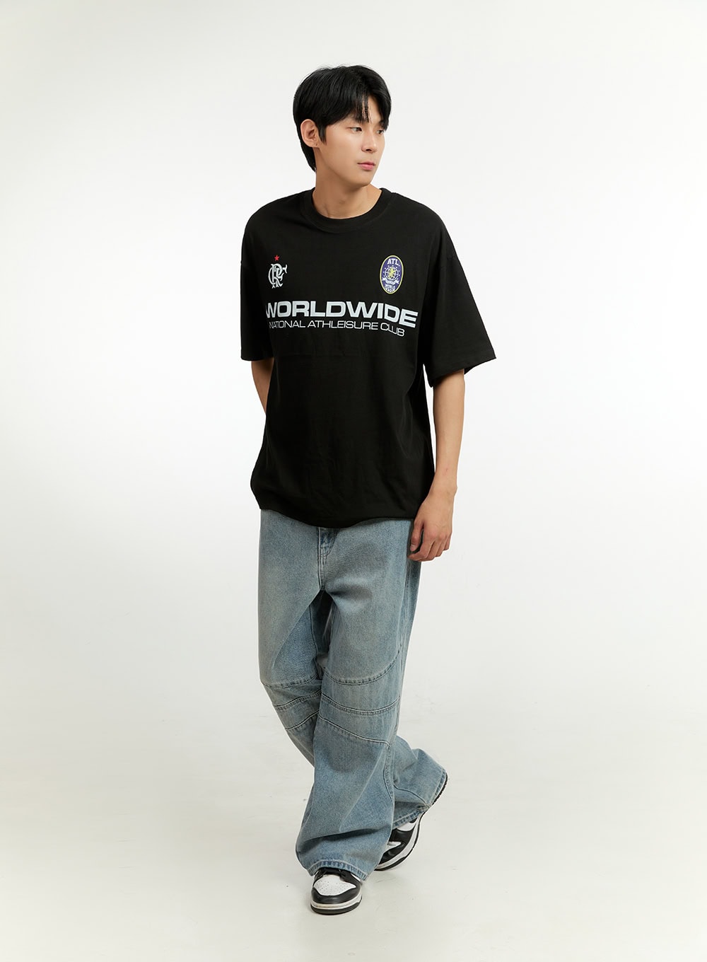 Men's Cotton Lettering Loose Fit T-Shirt IL412