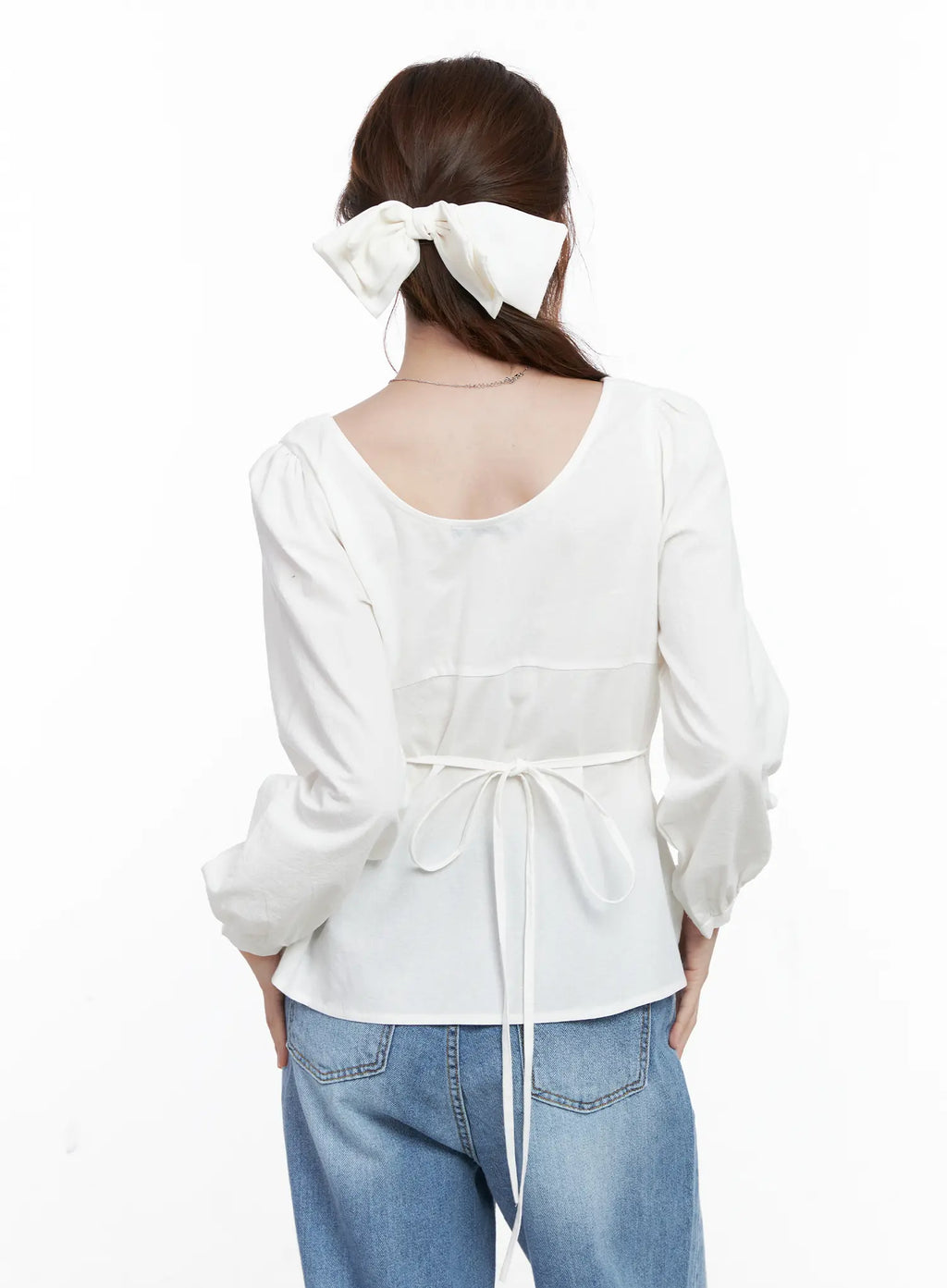 Chic Two-Way Ribbon Blouse CG521