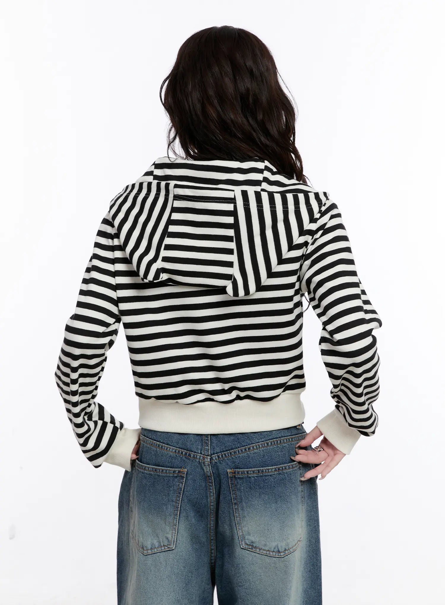 Cat Ear Striped Hoodie CO501