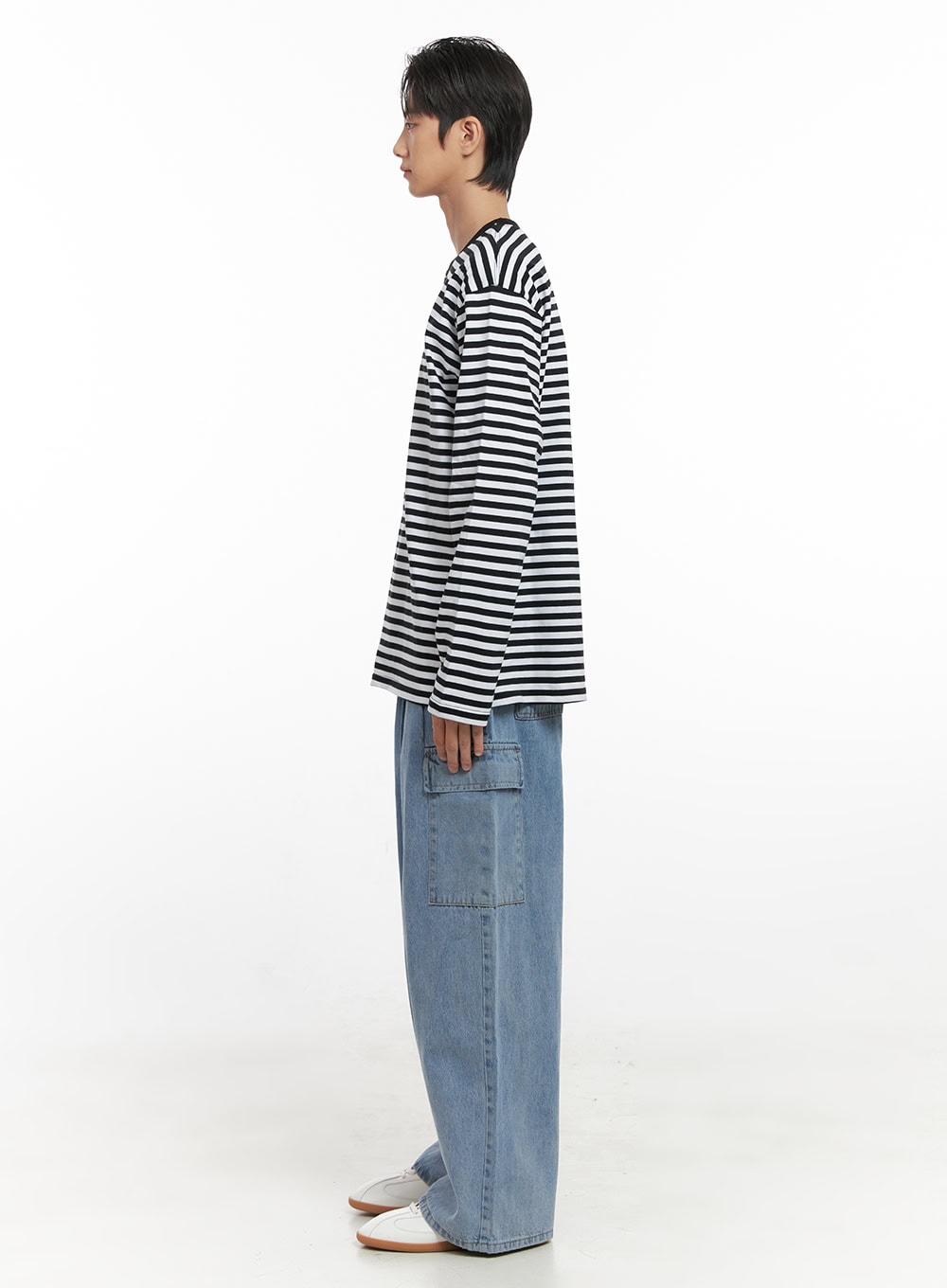 Men's Striped Long Sleeve Tee ID406