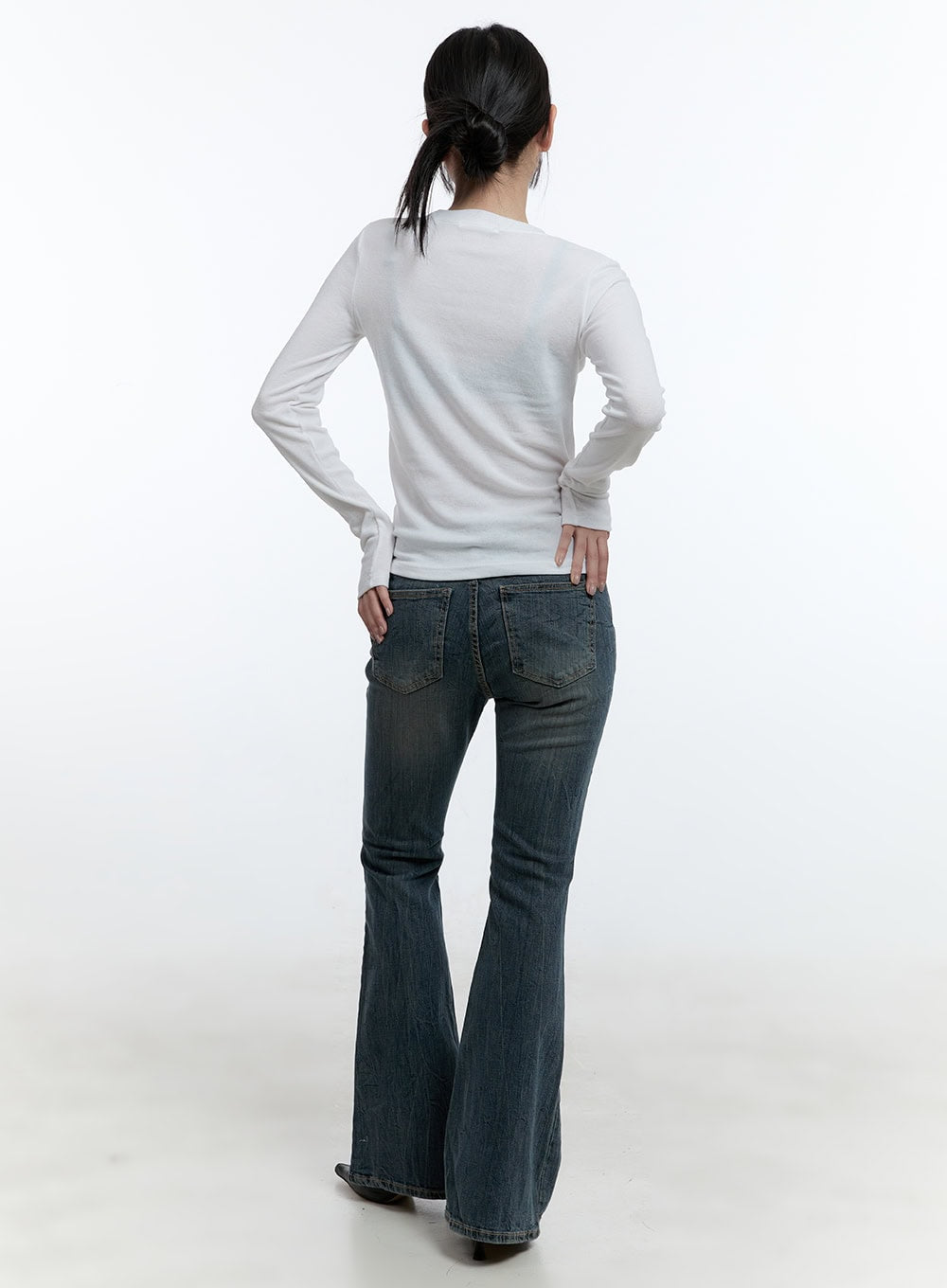 Cotton Blend Long Sleeve Top CD420